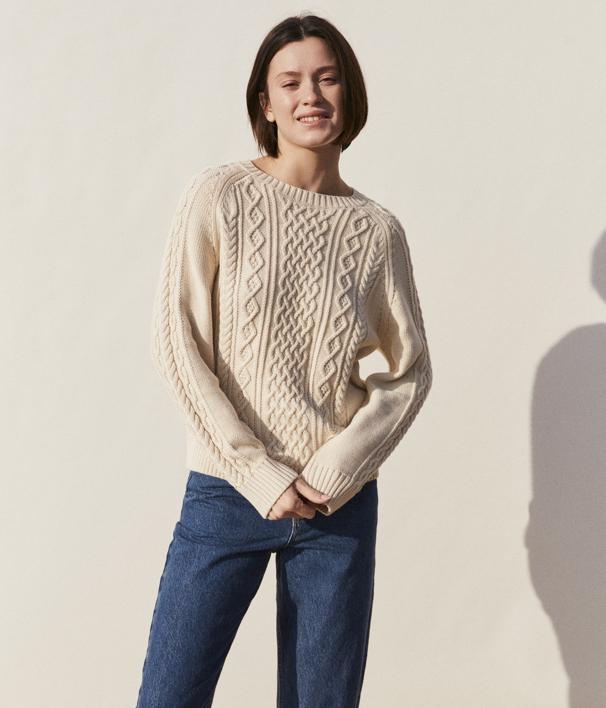 Pull Irlandais en coton Femme