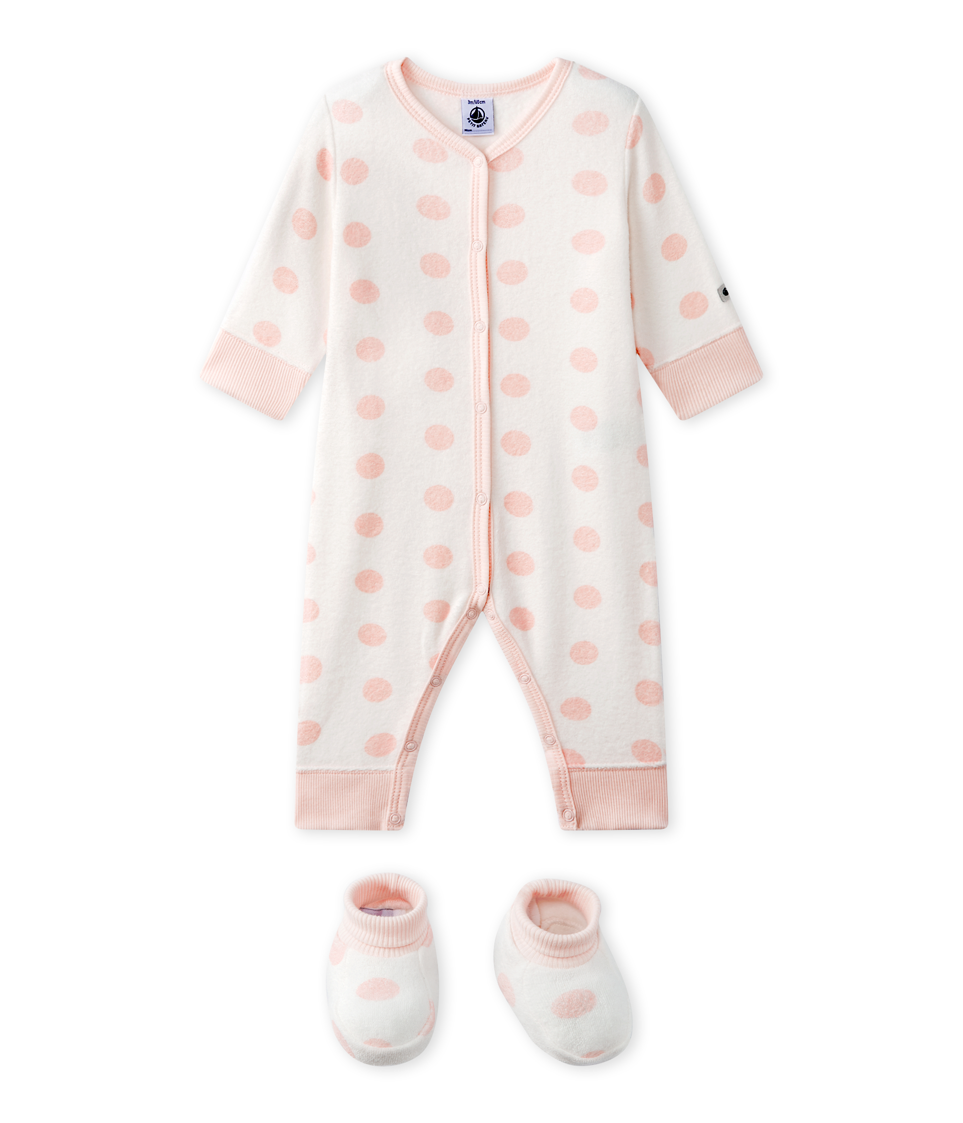 Dors Bien Sans Pieds Bebe En Bouclette Eponge Lait Rose Petit Bateau