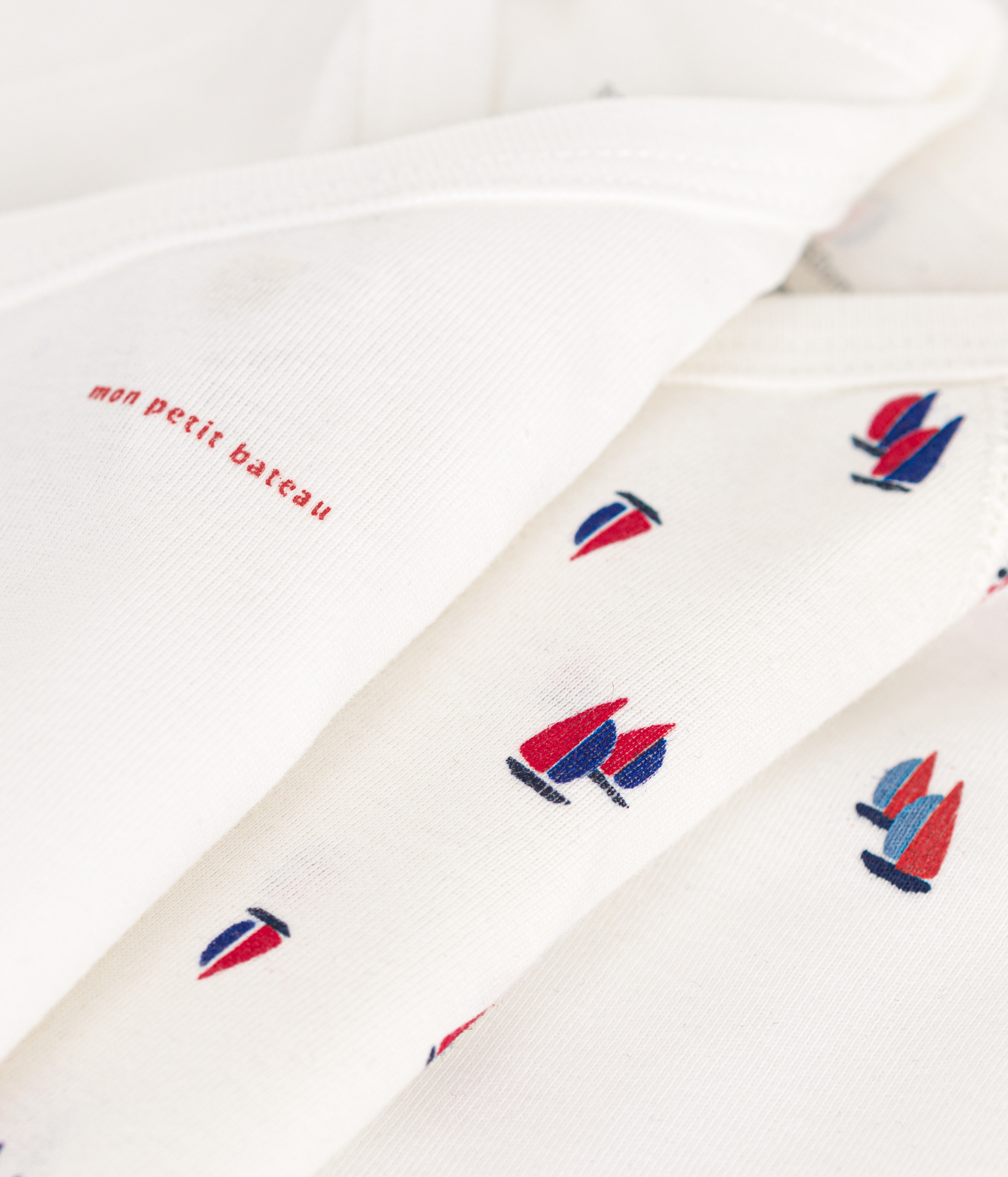 Petit Bateau Lot De 3 Bodies Croisés Manches Longues Bébé - Coton Imprimé Confortable