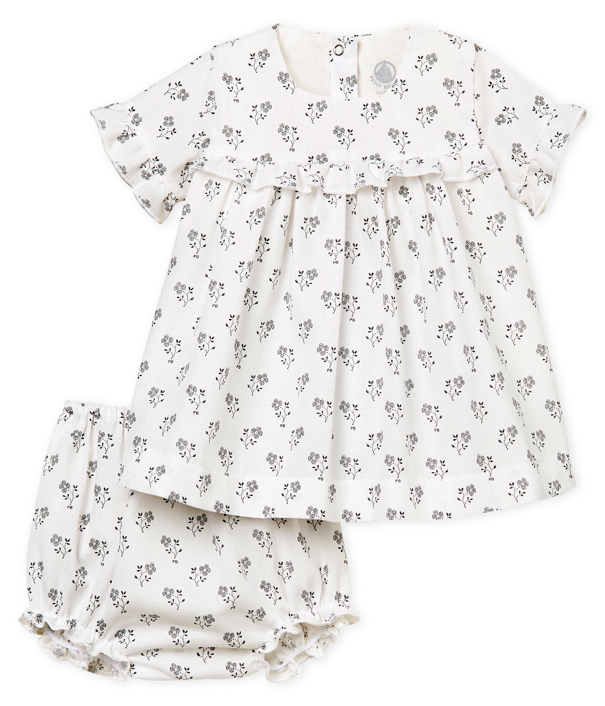 Robe imprimée et bloomer bébé fille