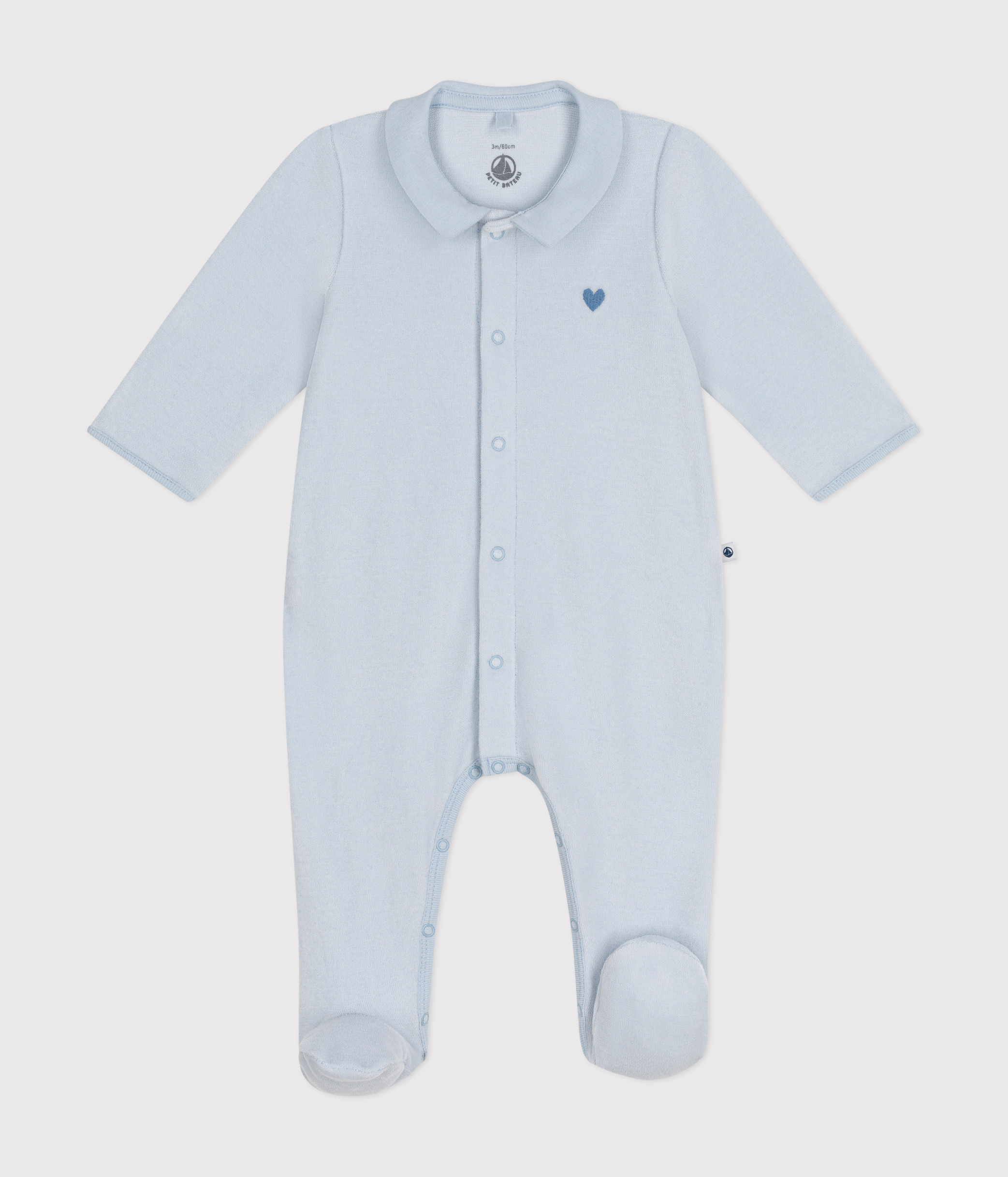 Lot de 2 pyjamas bébé en velours variante 1 | Petit Bateau