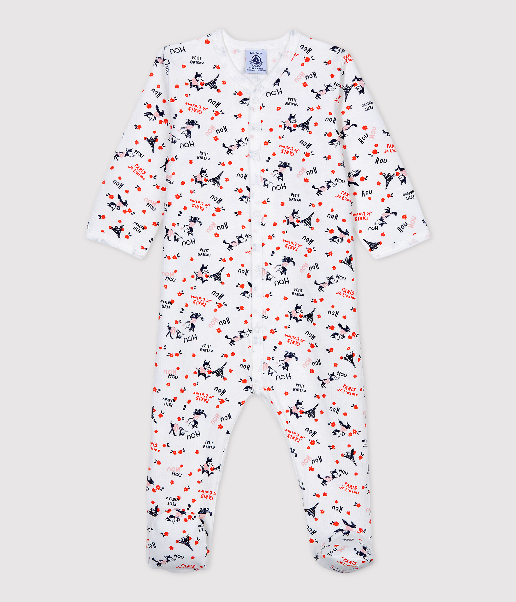 Pyjama Bébé En Tubique Imprimé MARSHMALLOW/BRUN A0DRM01460 | Petit