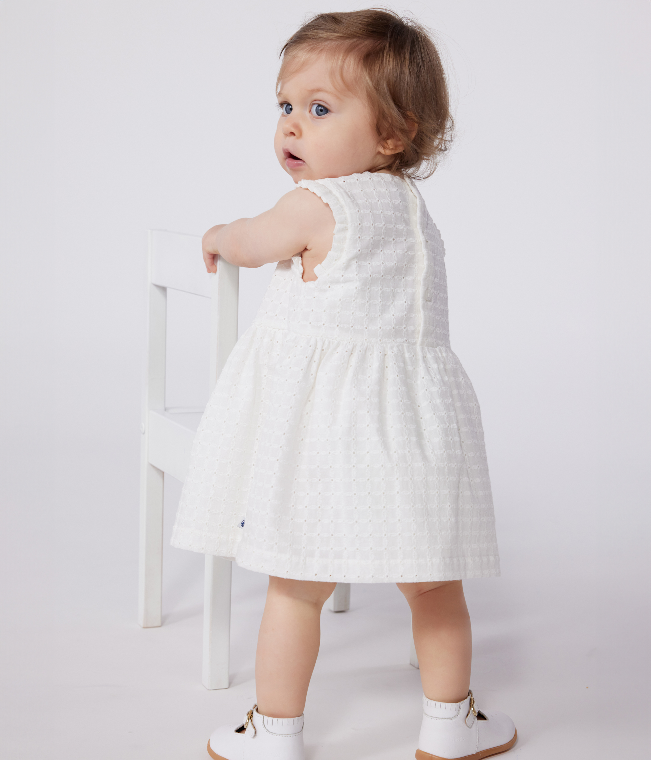 Robe D'été Bébé Fille 0-3 Mois M&S - Rose Crème à Pois, Neuve Avec étiquettes Et Culotte