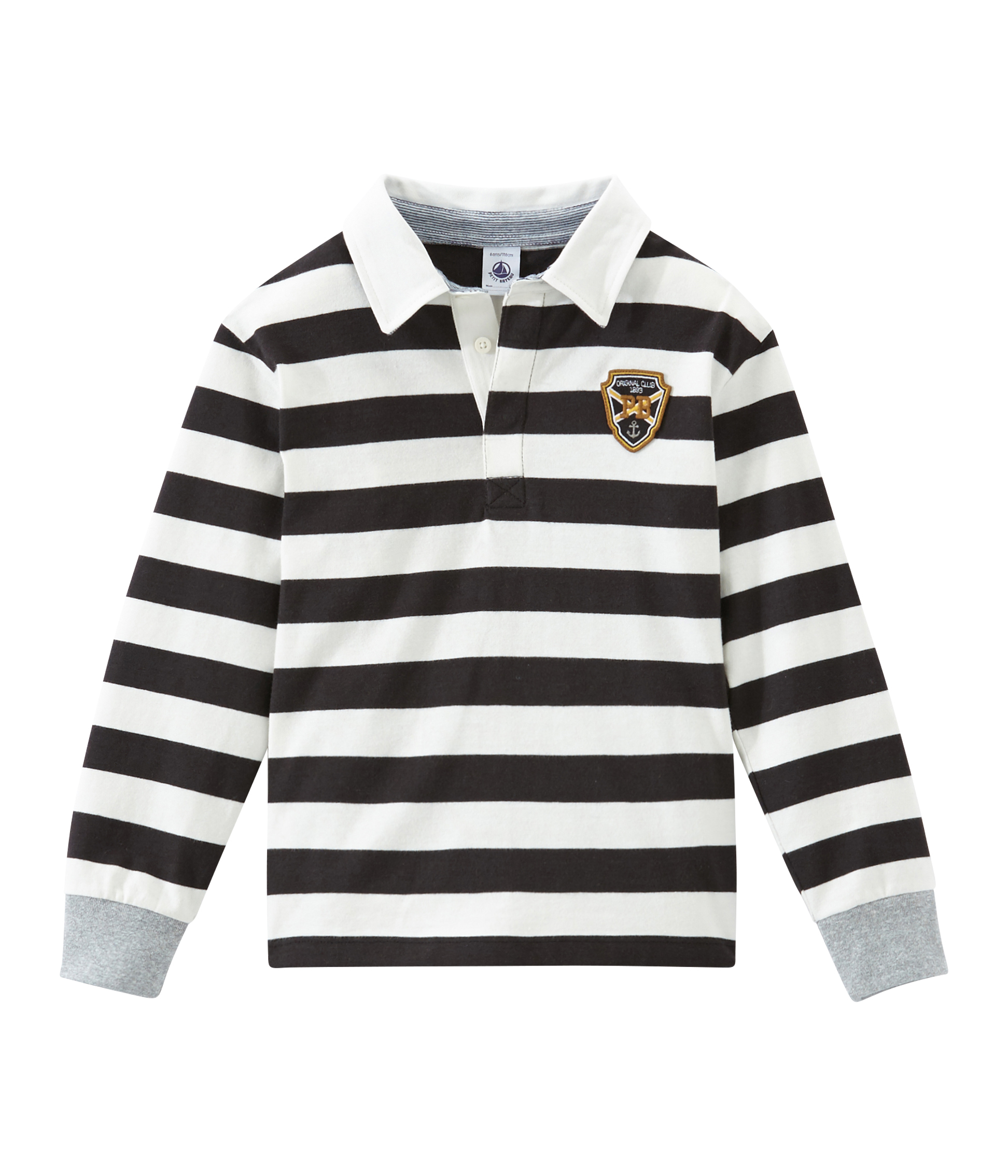 Polo Rugby Enfant Garcon Capecod Marshmallow Petit Bateau