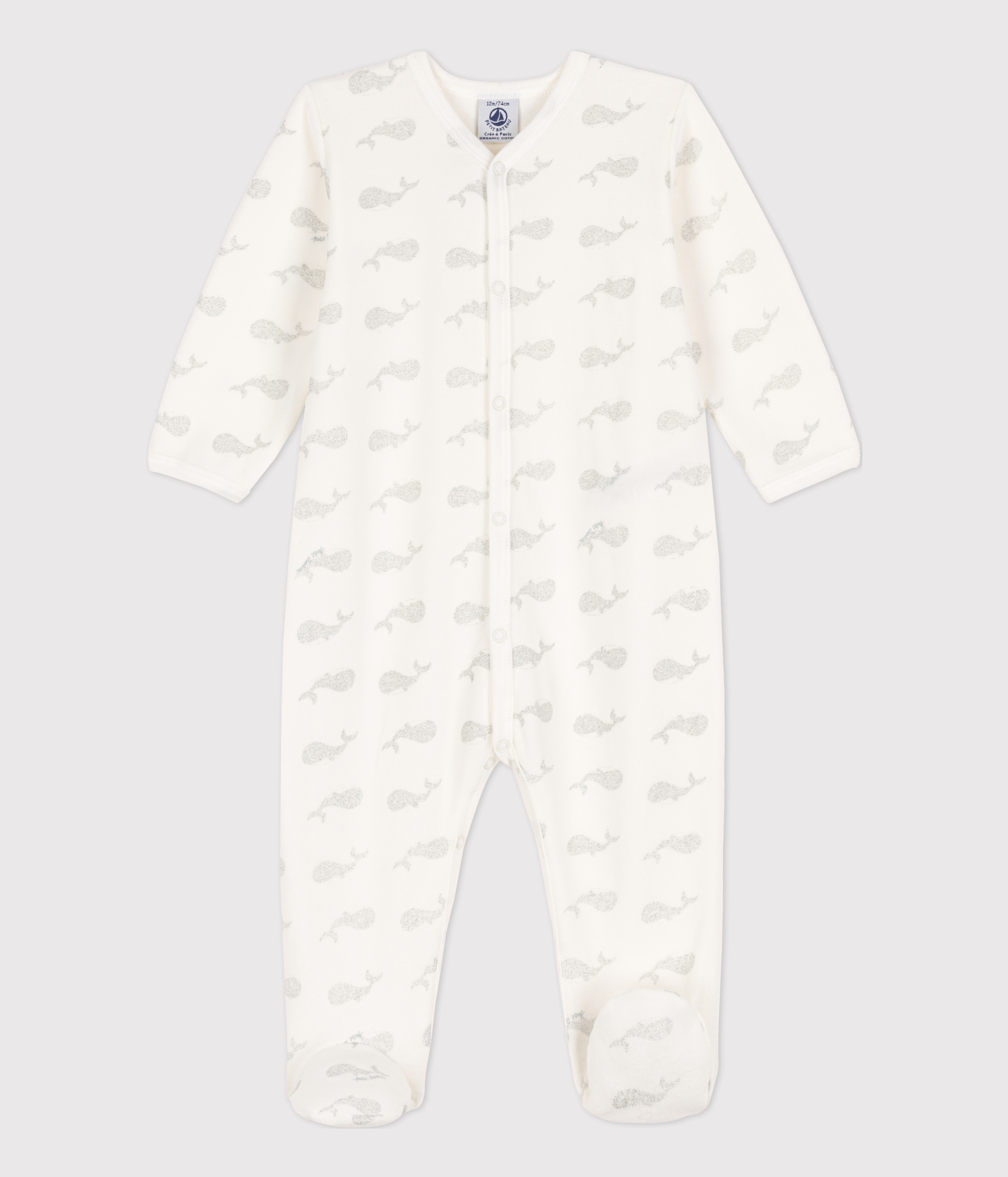 Pyjama Bébé Garçon Petit Bateau - Velours Doux, Coton Bio, Ouverture Pressions