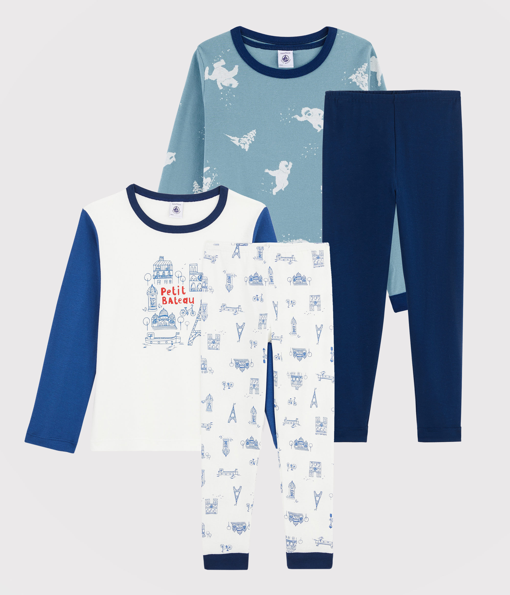 Ensemble pyjama t-shirt + pantalon - 2 pièces - Blanc - Garçon - 12.60