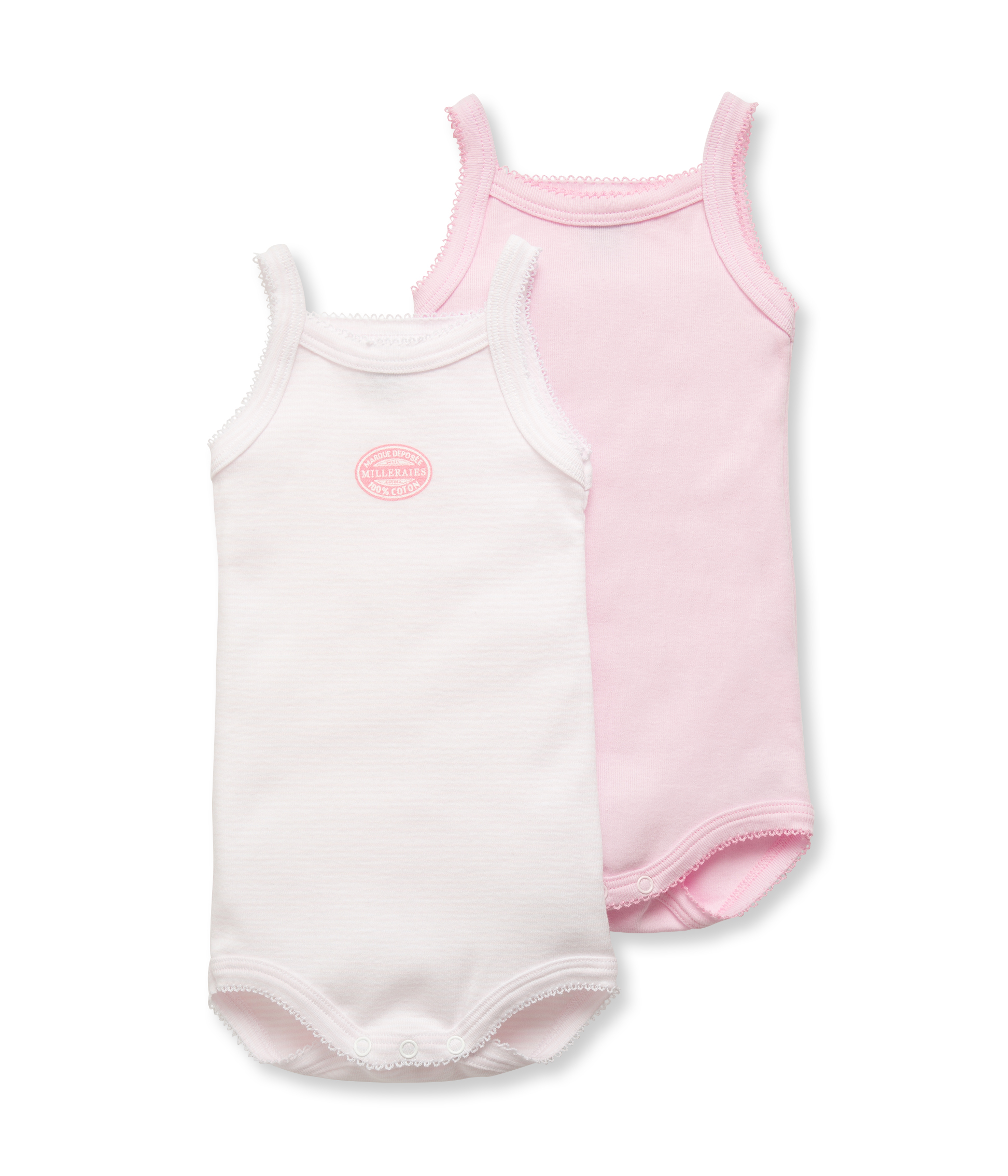 Lot De 2 Bodies A Bretelles Bebe Fille Uni Milleraies Special Lot 00 Petit Bateau Lot De 2 Bodies A Bretelles Bebe Fille Uni Milleraies Special Lot 00 Petit Bateau