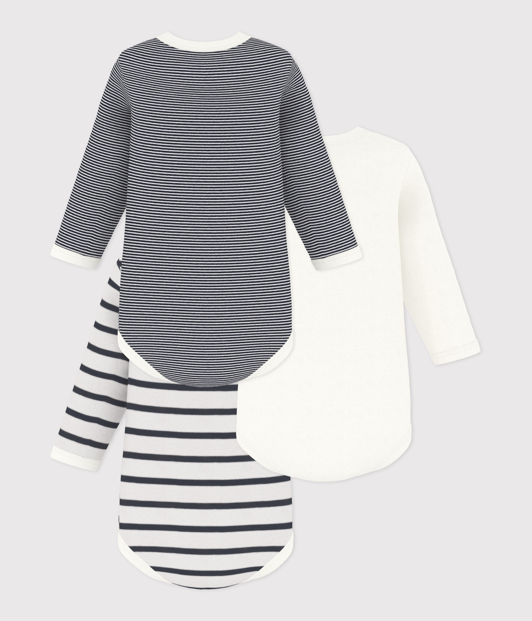 Lot De Bodies Manches Longues En Coton Imprimé Fleuri Bébé Variante 1 A0ED100090 | Petit Bateau