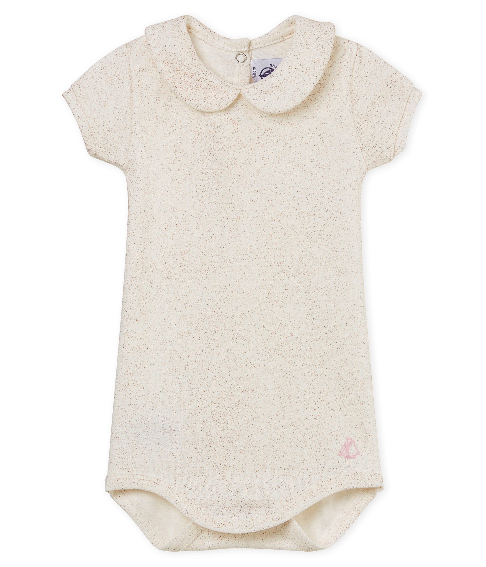 Body manches courtes col claudine brillant bébé fille