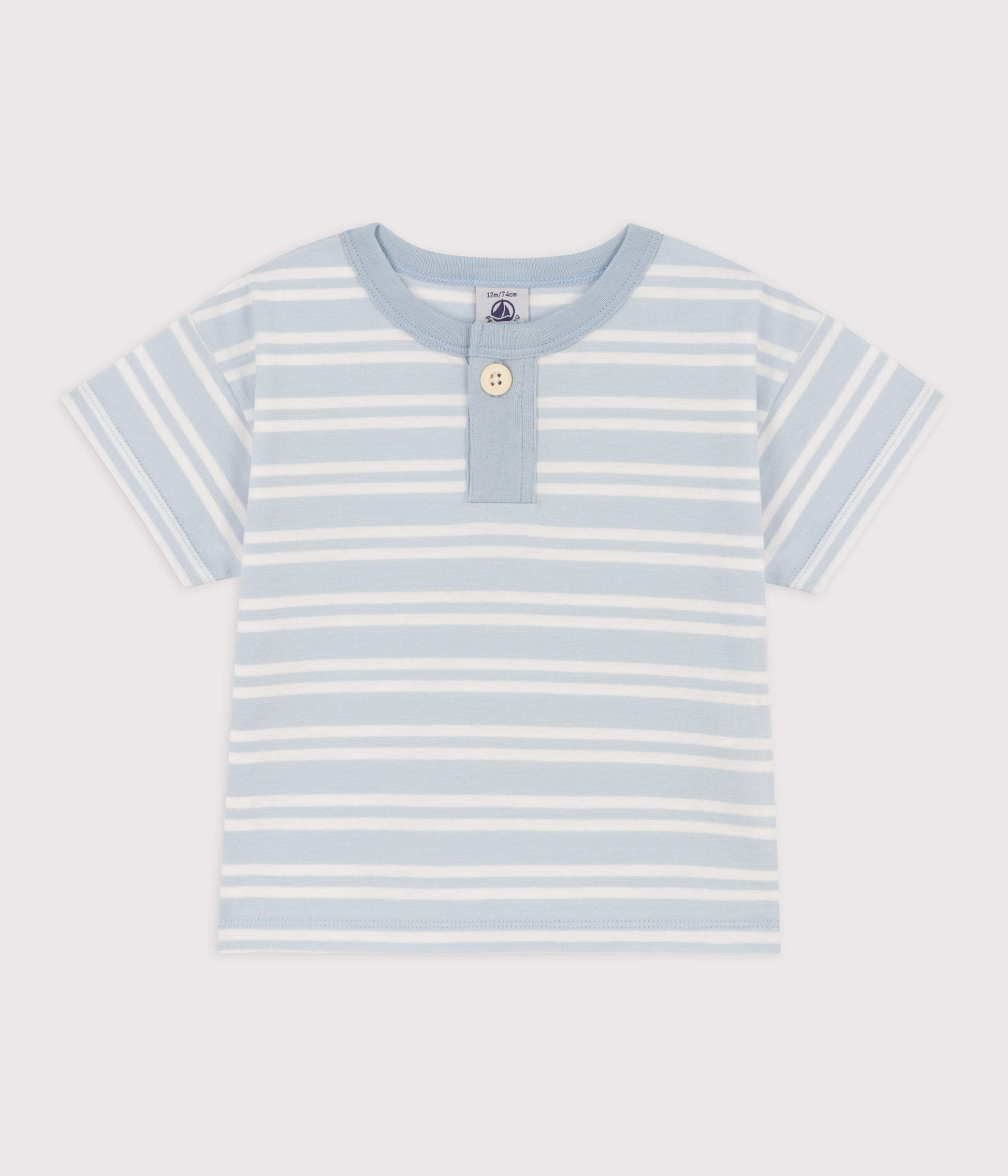 Petit Bateau T-shirt Manches Courtes Bébé Garçon – 100% Coton – Rayé Classique & Confort Absolu