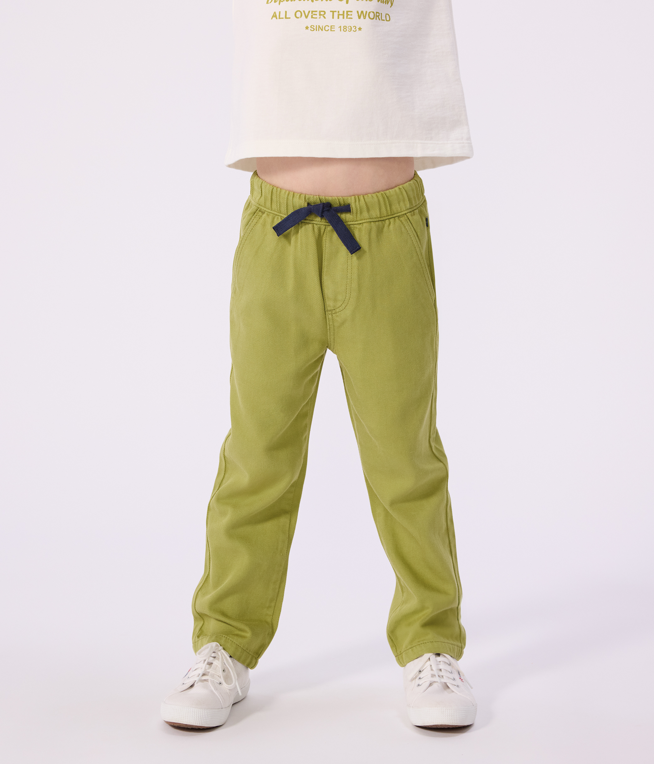Pantalon enfant en coton MOSS A0FJU01 | Petit Bateau