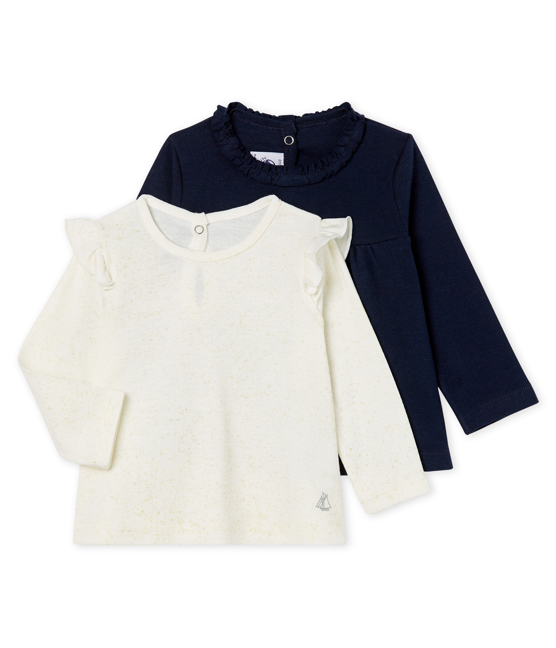 Lot de 2 tee shirts manches longues bébé fille