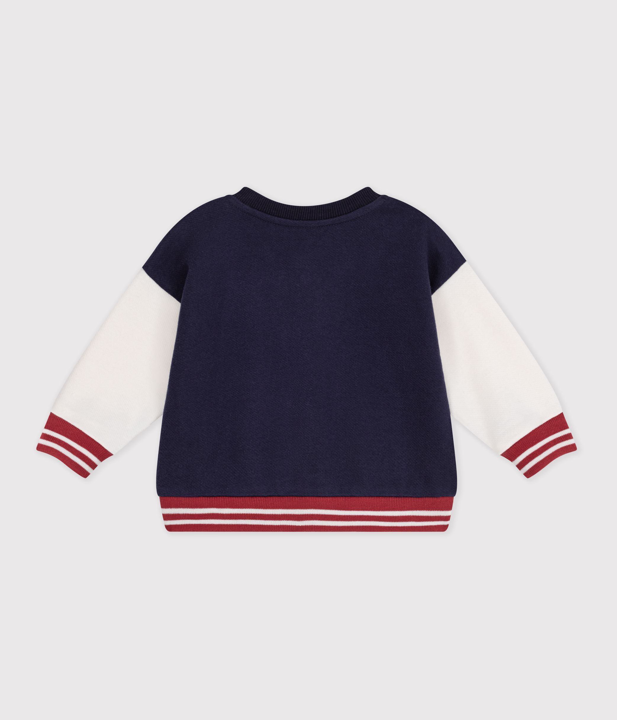 Teddy bébé en coton bicolore SOIR/MILK A0GLS01 | Petit Bateau