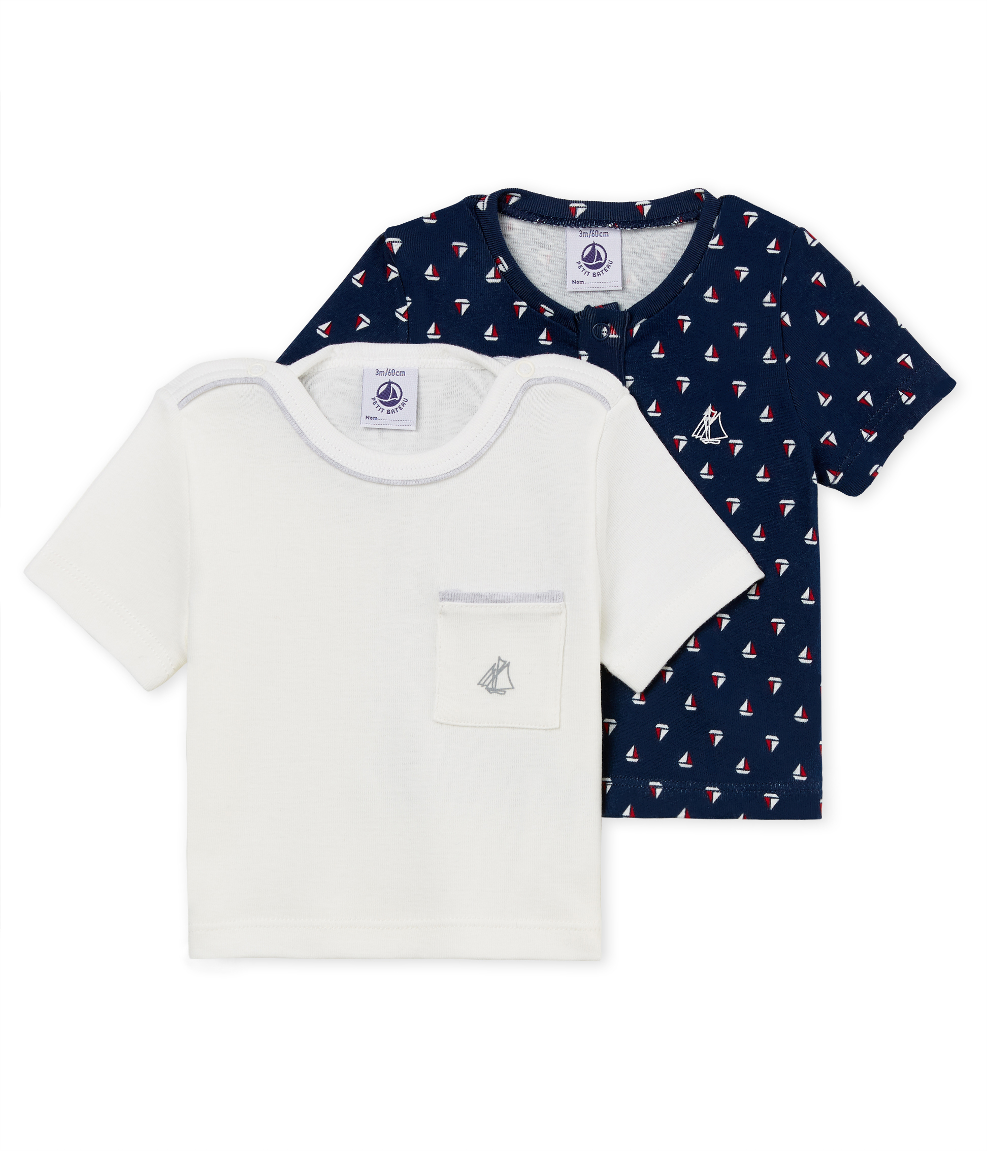 Lot de 2 tee-shirts manches courtes bébé garçon