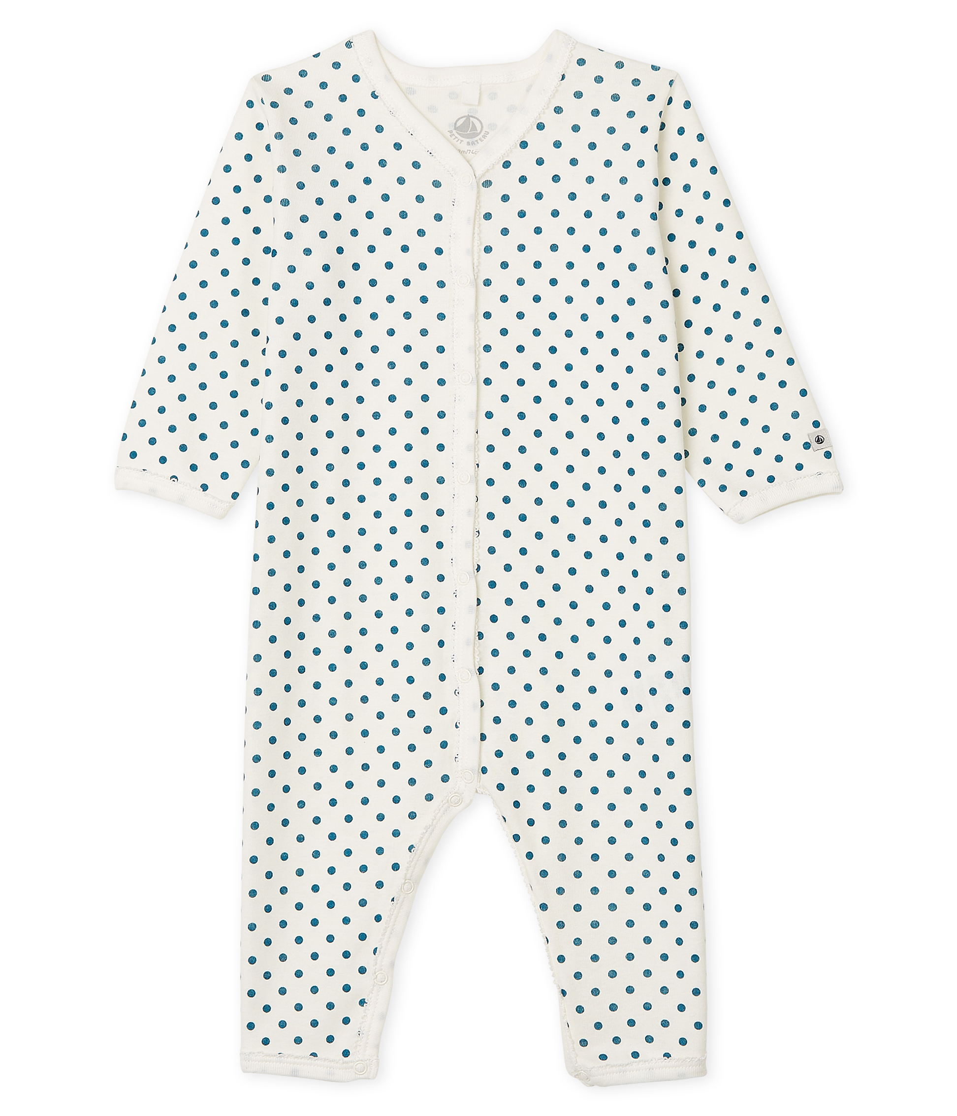 Pyjama Bébé Fille Petit Bateau Sans Pieds - 100% Coton, Col Pétale Fruits