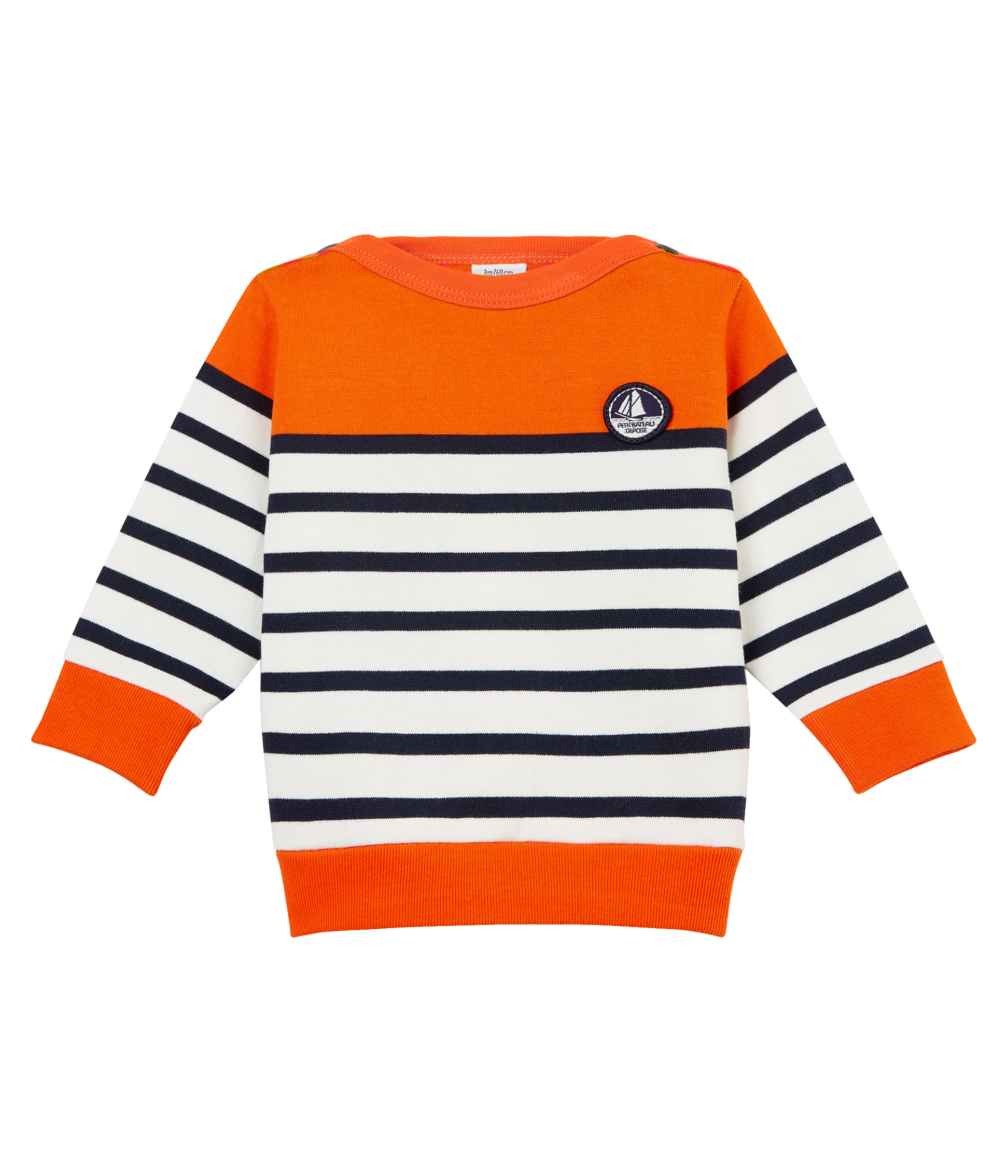 Sweatshirt rayure marinière colorblock bébé garçon
