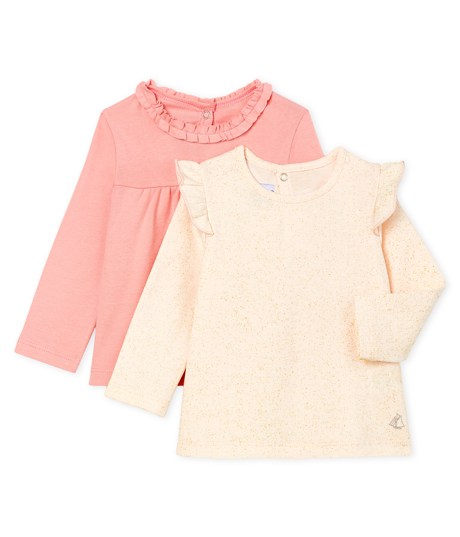 Lot de 2 tee shirts manches longues bébé fille