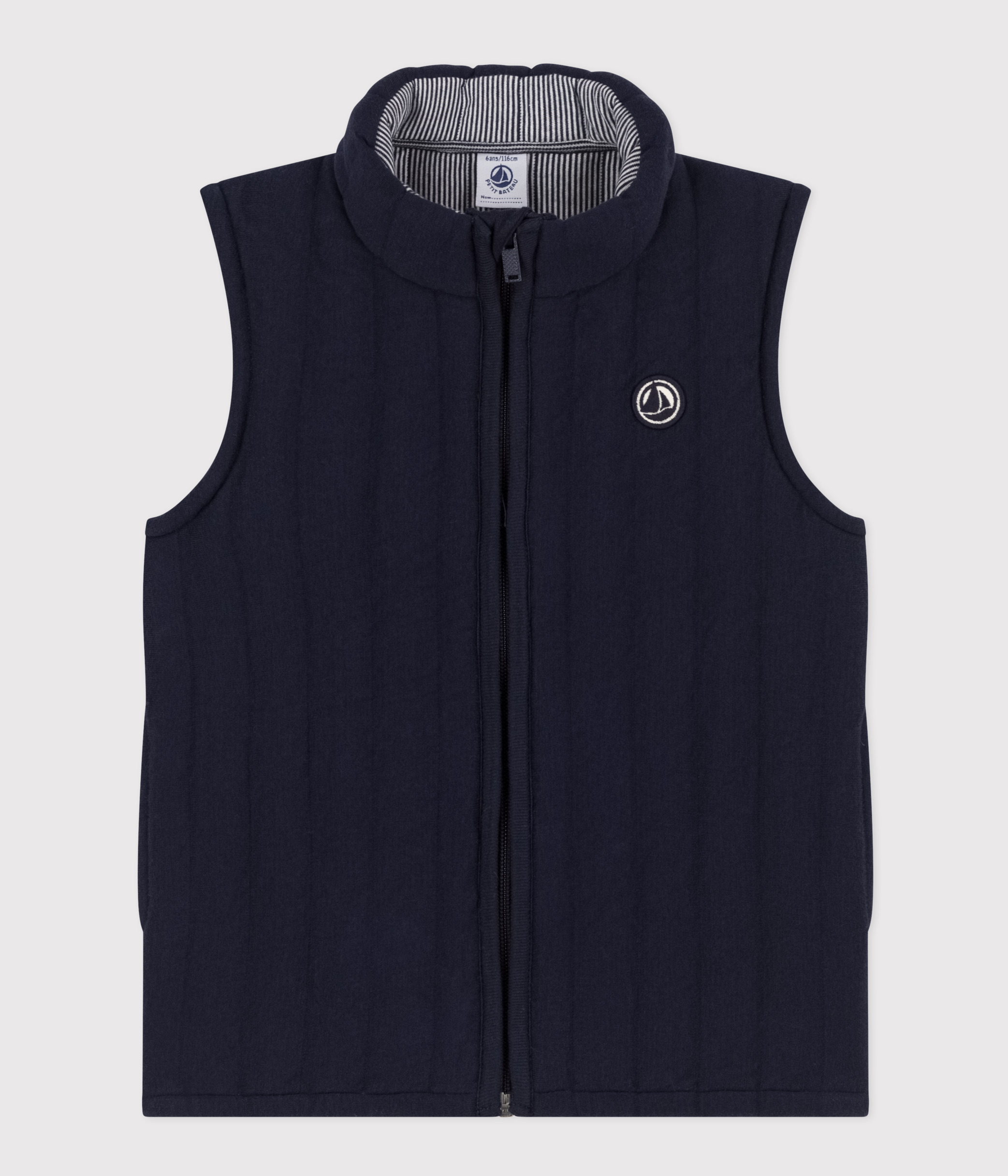 Veste sans manche en tubique enfant fille garcon SMOKING Petit Bateau