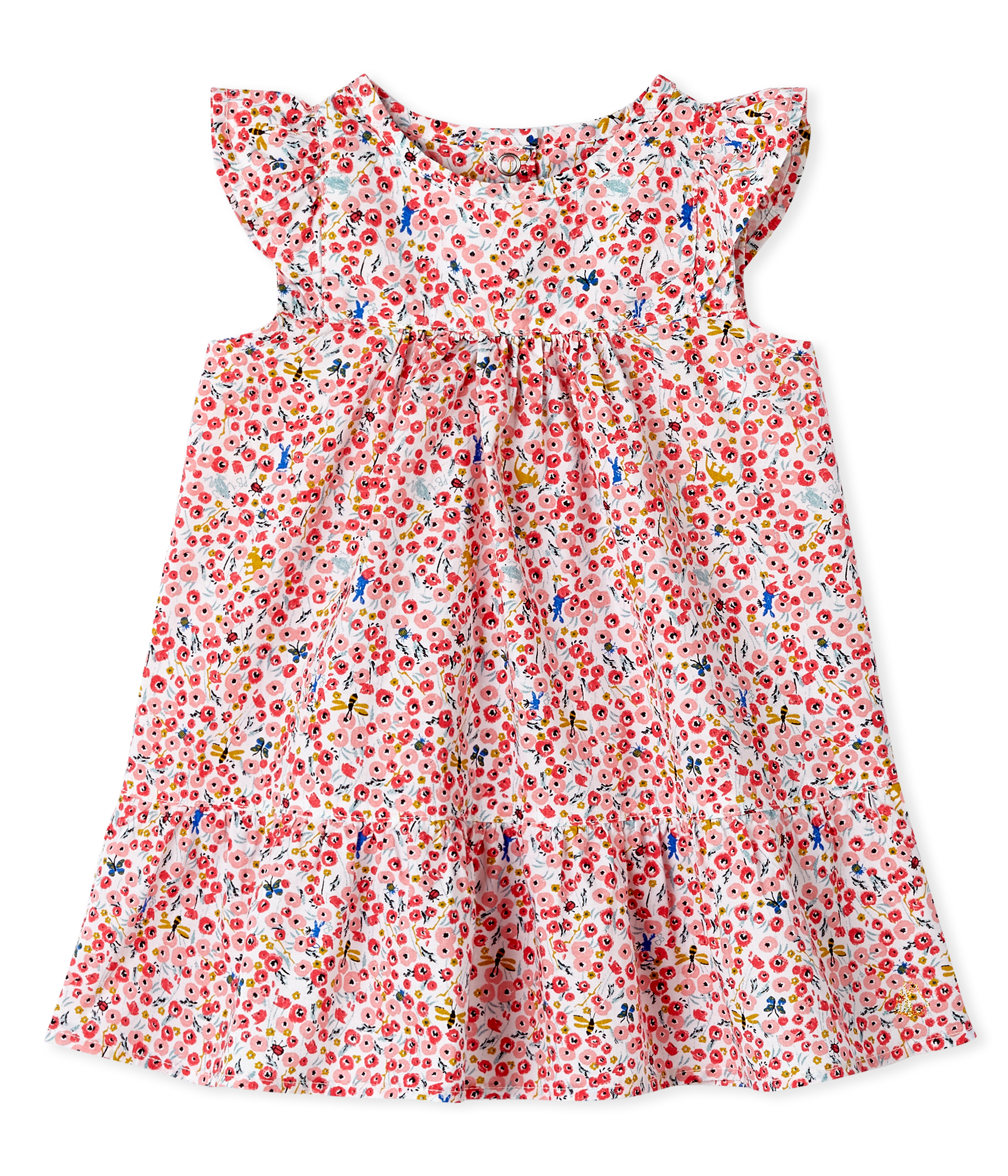 Robe manches courtes imprimée bébé fille