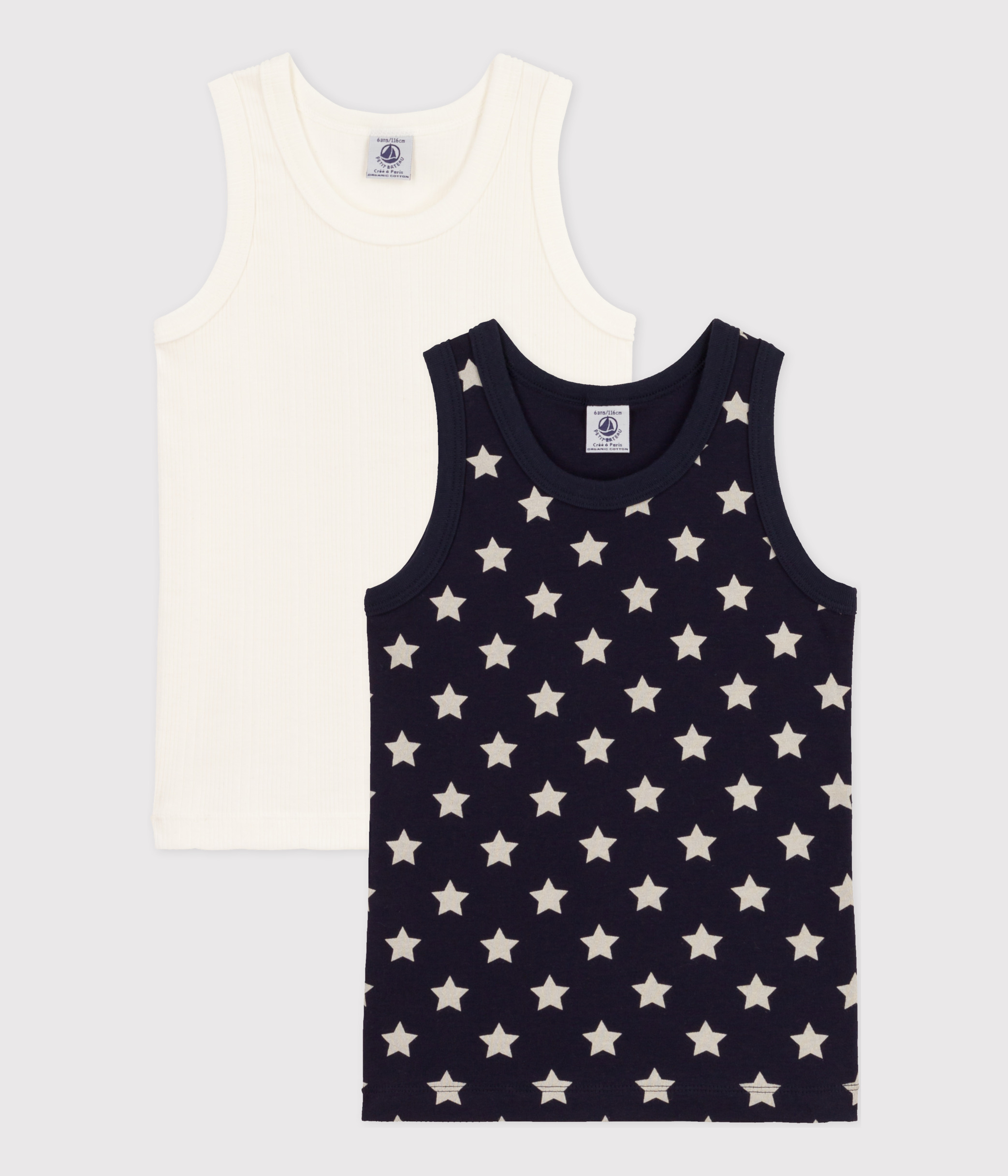 Débardeurs Petit Bateau Garçon - Lot De 2 En Coton Imprimé Surf