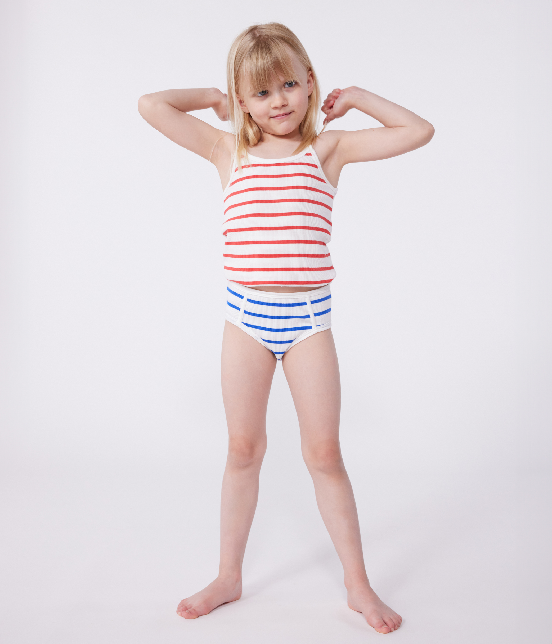 Débardeur Rayé Enfant Fille Gap Kids - Taille 6-7 Ans (S), Couleurs Orange Et Bleu, NEUF Avec étiquette