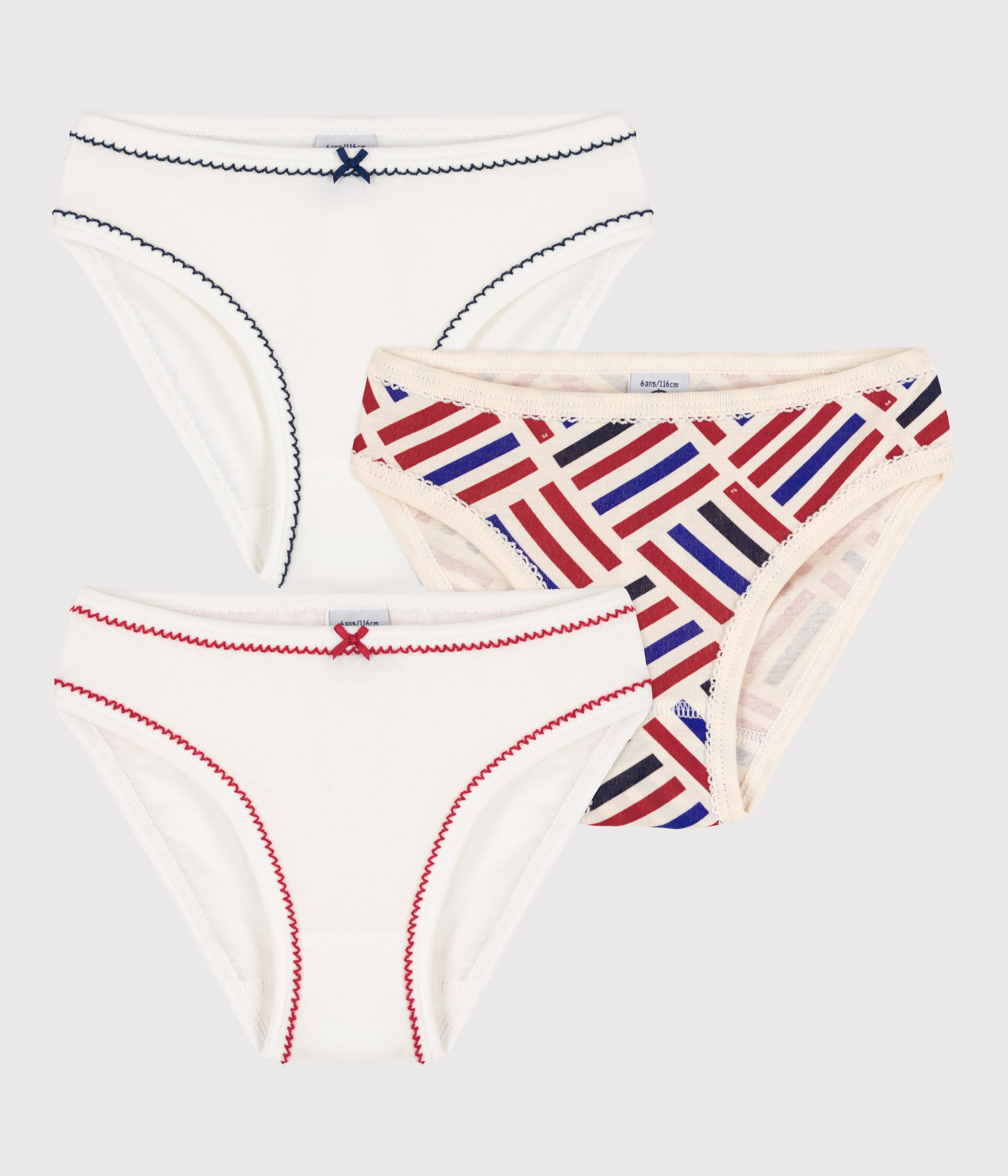 Lot De 3 Culottes Filles Petit Bateau - 100% Coton Blanc - NEUVES