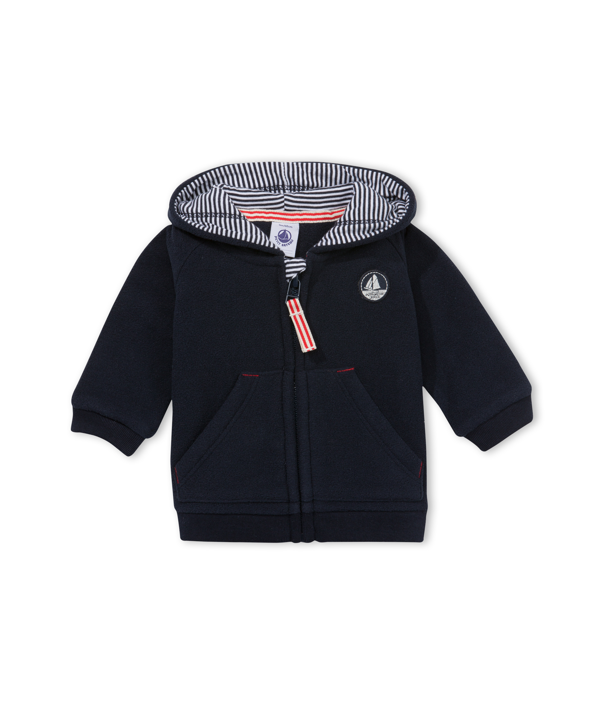 Sweatshirt zippé bébé garçon en polaire
