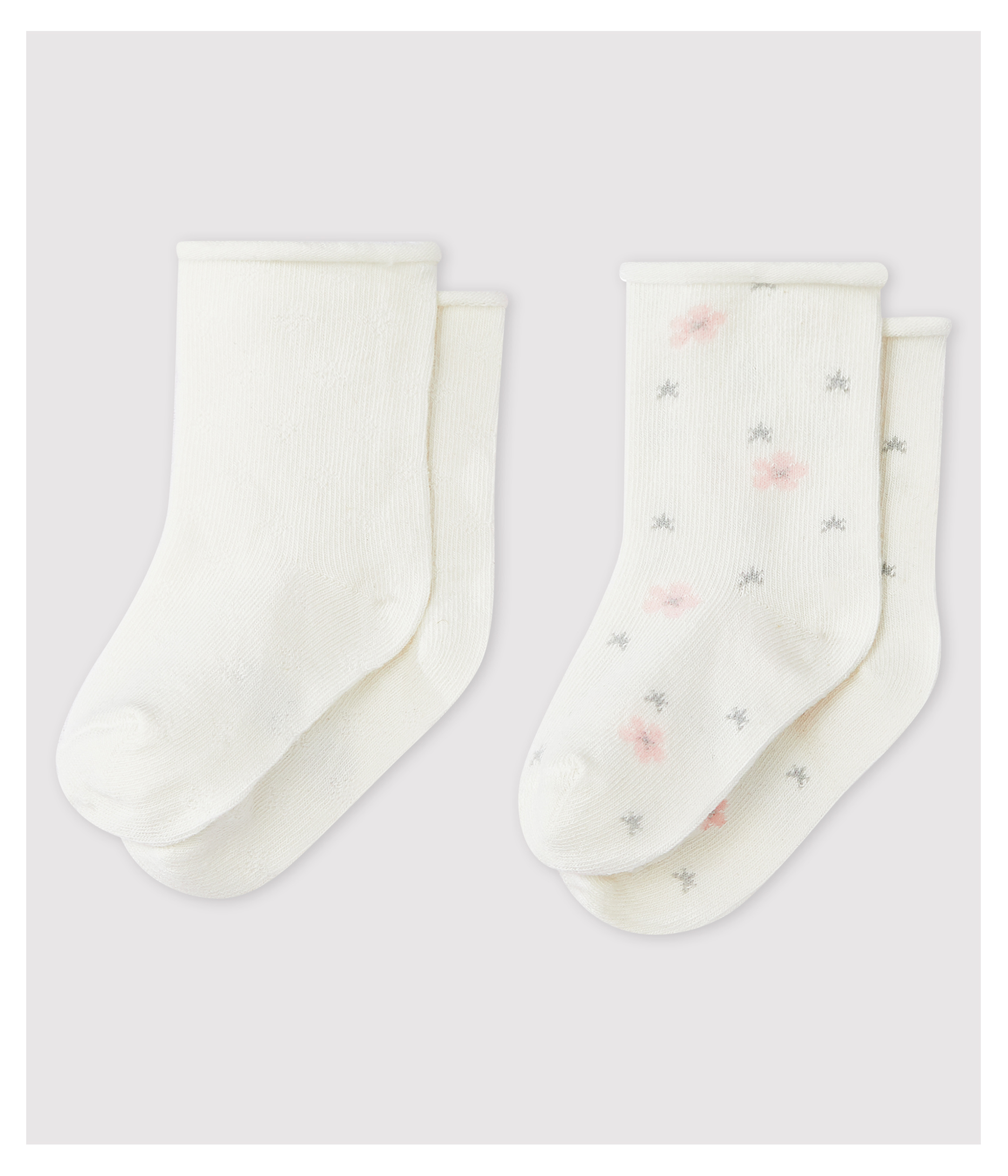 Lot De 2 Chaussettes Ceremonie Bebe Fille Variante 1 Petit Bateau