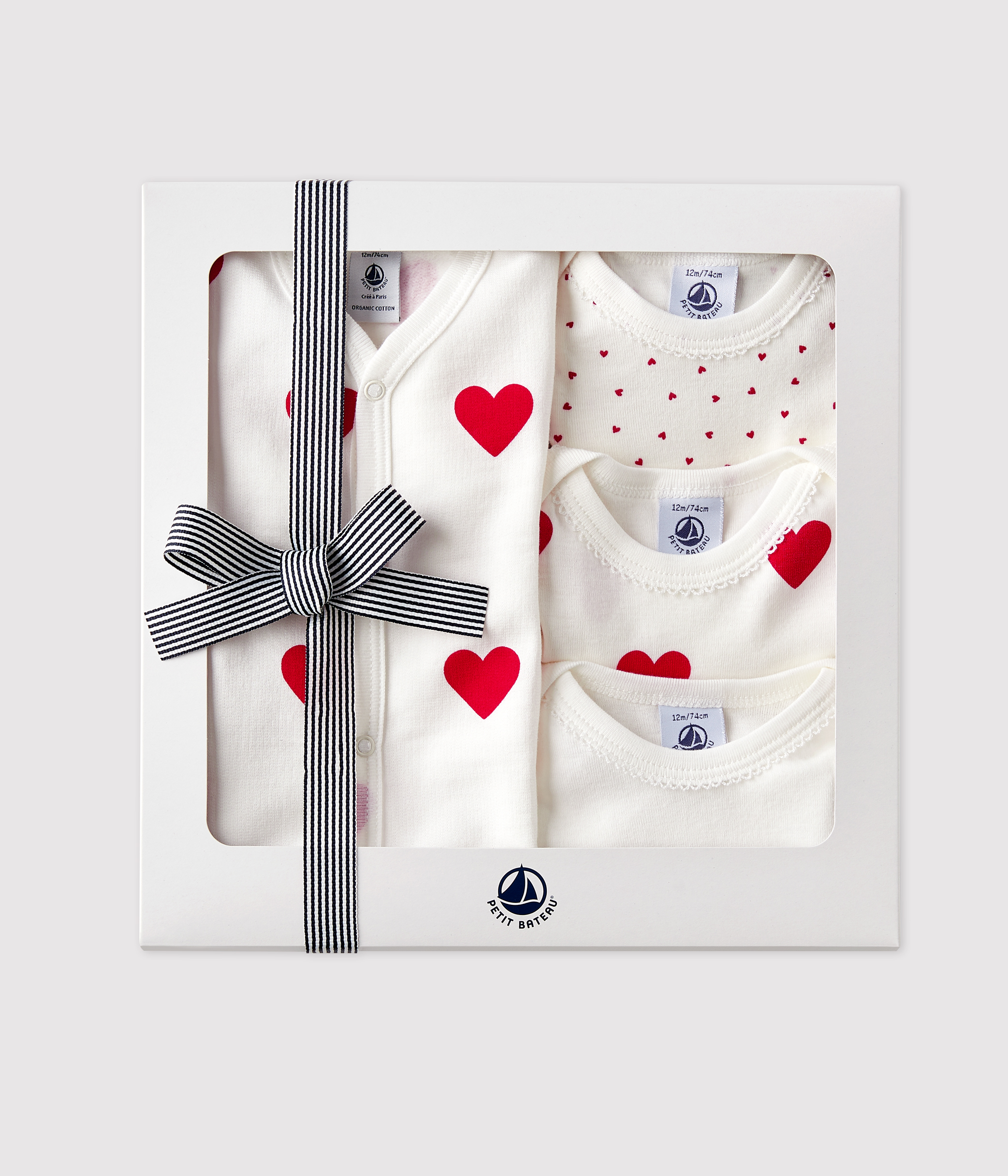 Coffret cadeau bébé robe et collants variante 1 | Petit Bateau