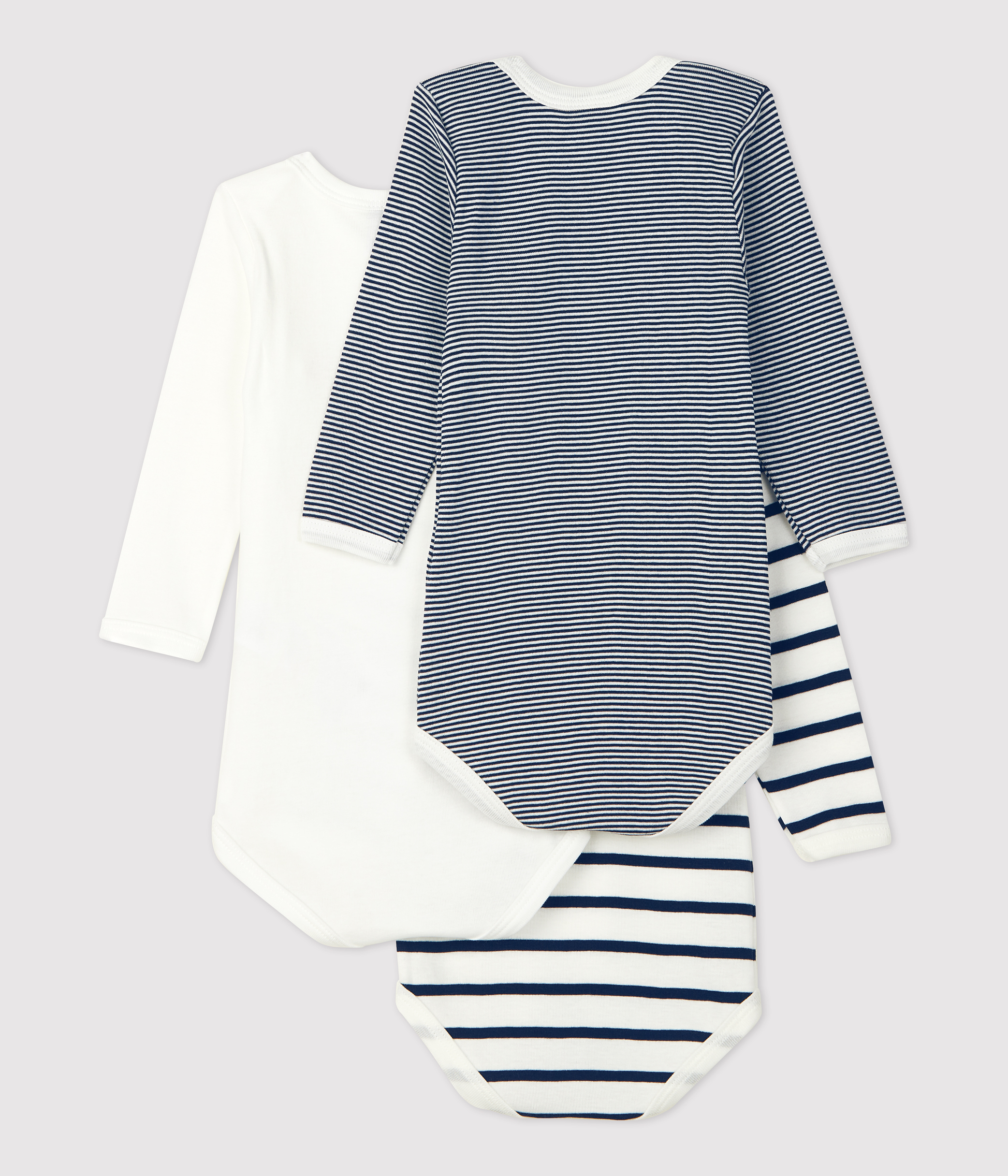 Body Bébé Fille Petit Bateau Manches Longues - 100% Coton Bio - Ouverture Large Pour Habillage Facile