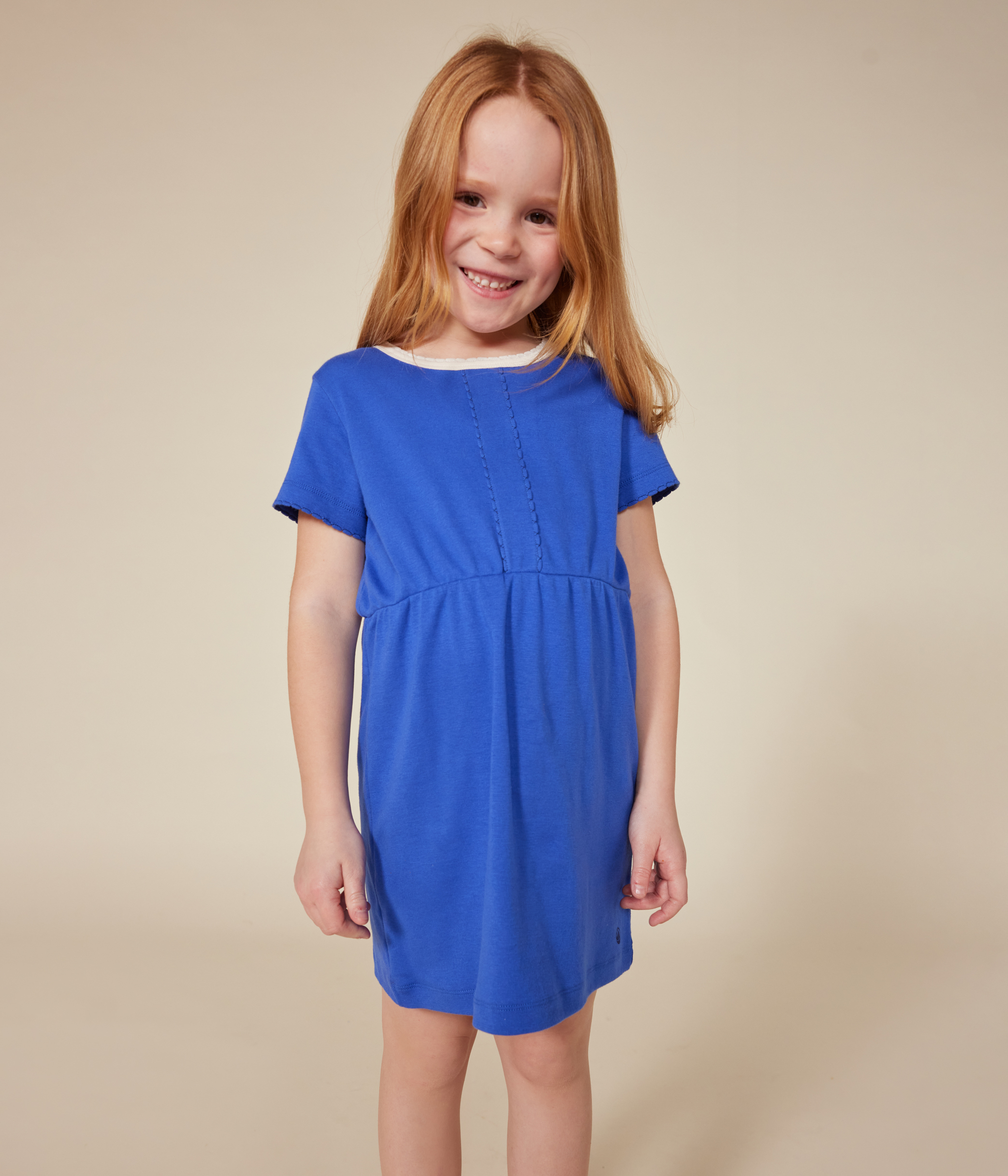 Robe manches courtes et bloomer en gaze de coton bébé AVALANCHE/PANTY