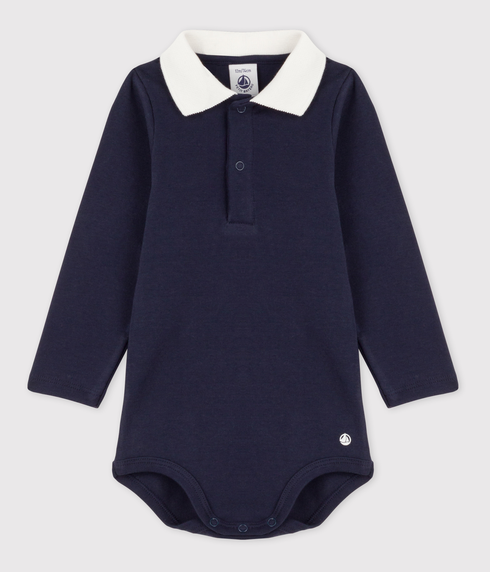 Petit Bateau A0B2F Combichaud Manches Longues Mixte Bébé, Trench/Multico 6 Mois