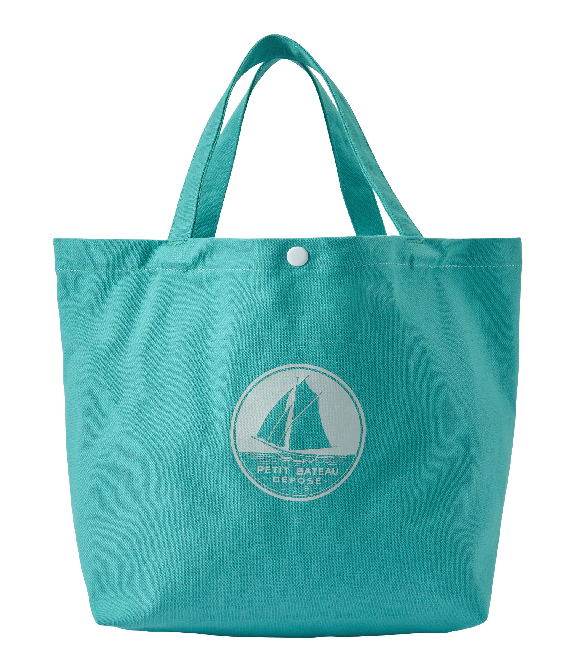Tote bag fille en toile VERDE Petit Bateau