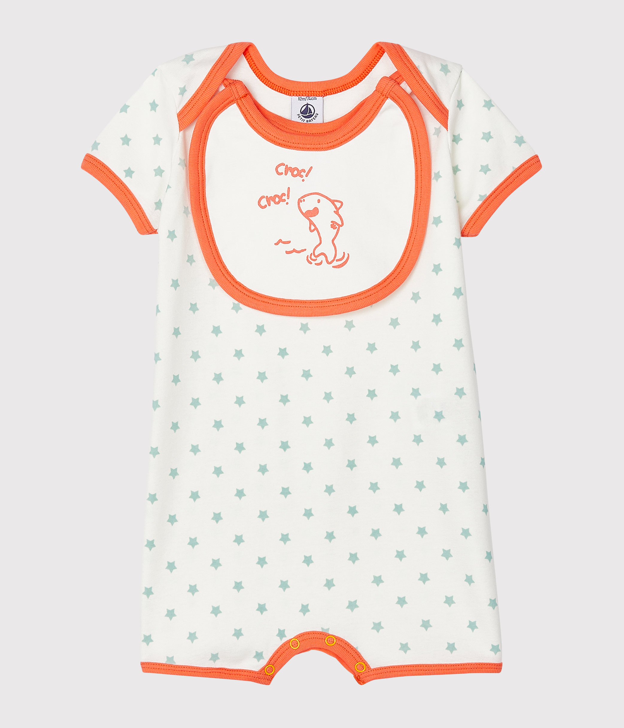 Combicourt Bebe Garcon En Cote Marshmallow Verglas Petit Bateau