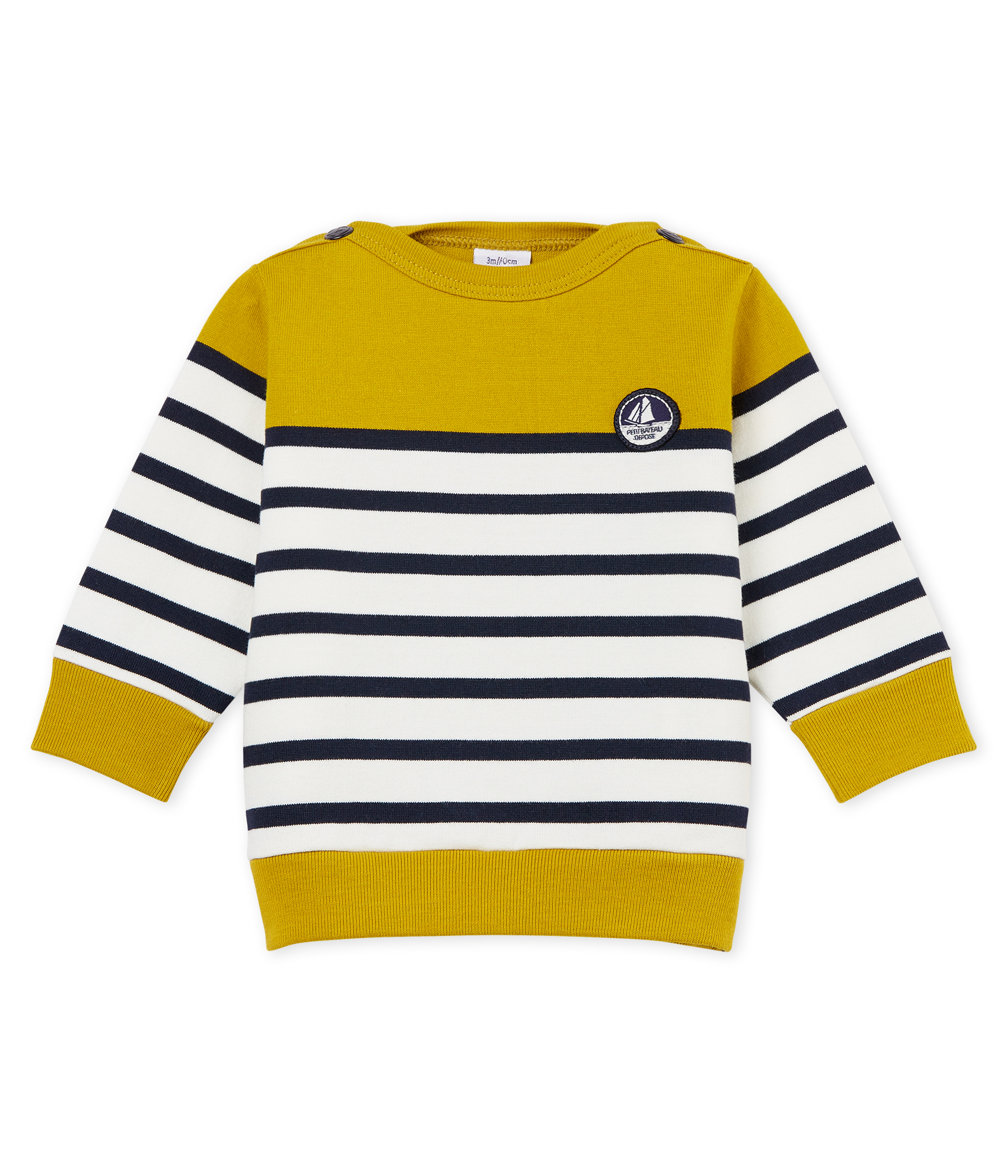 Sweatshirt rayure marinière colorblock bébé garçon