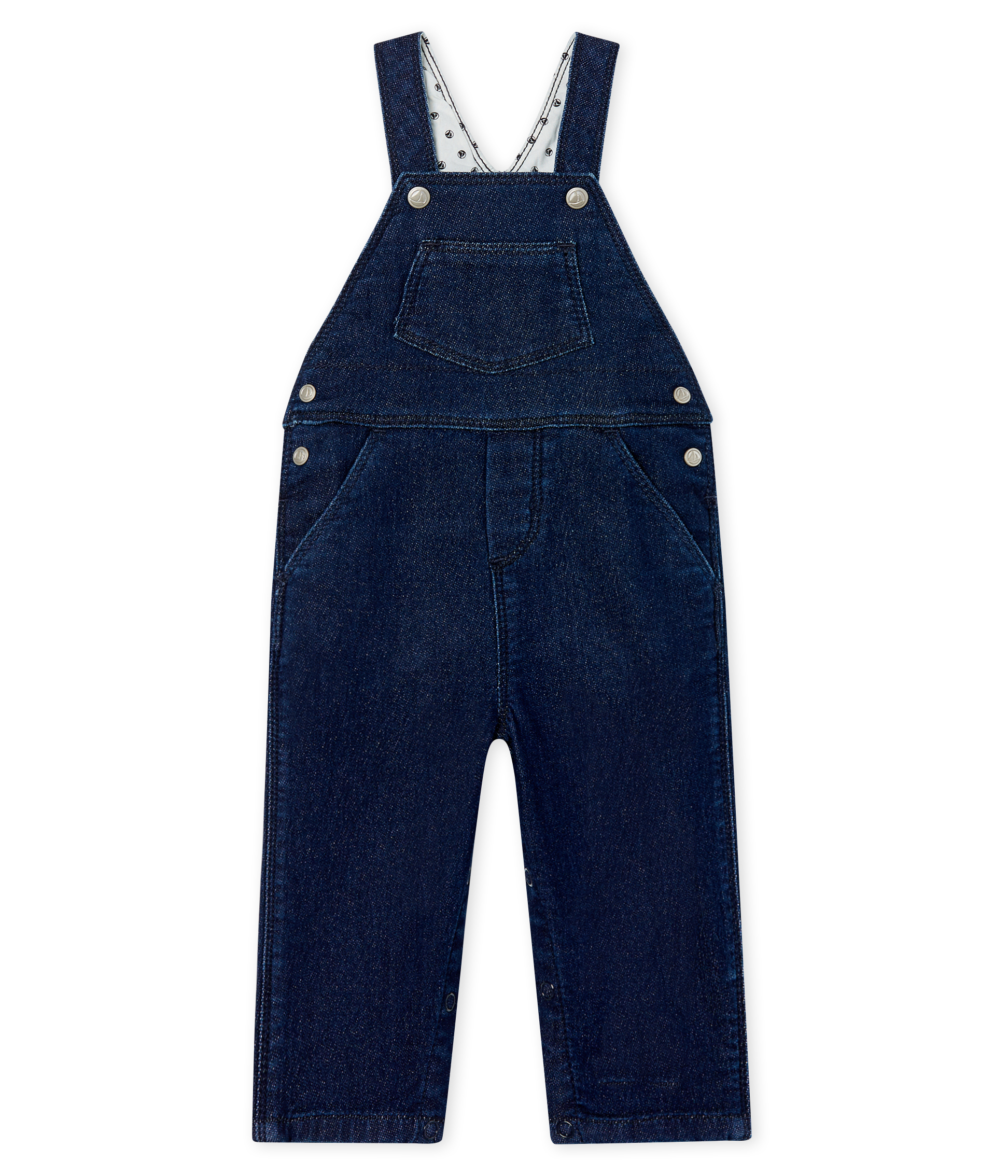 Salopette longue maille effet denim bébé mixte