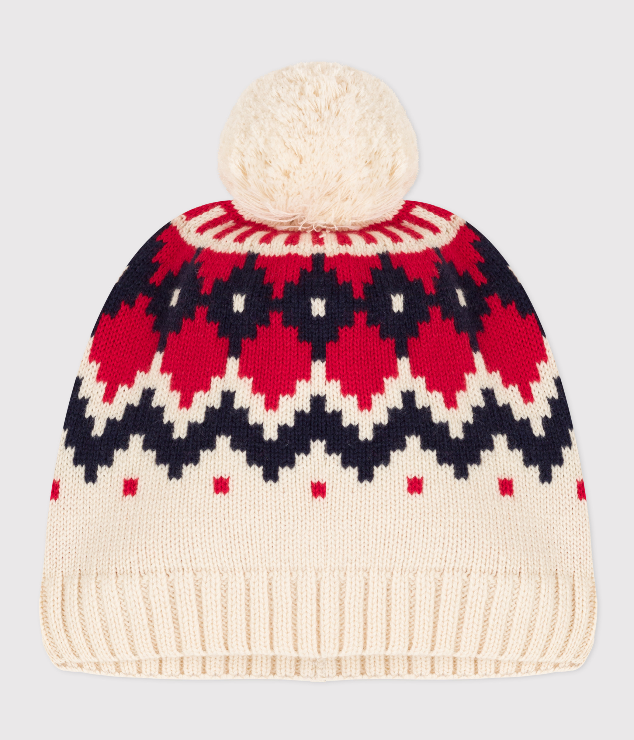 Bonnet hiver enfant à motif jacquard (du 1 au 13 ans)