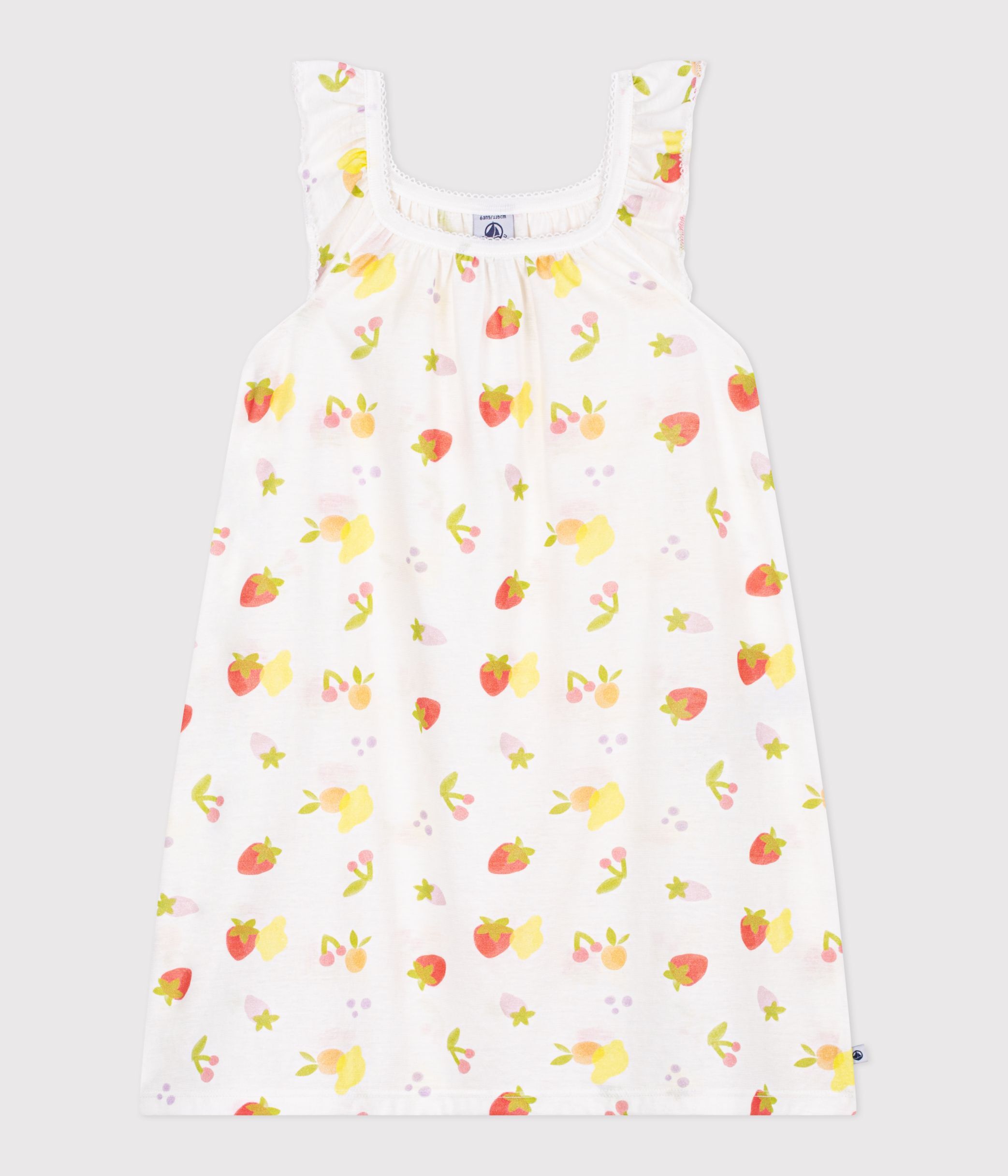 Petit Bateau Chemise De Nuit Manches Courtes Fille - Coton Imprimé Cœurs
