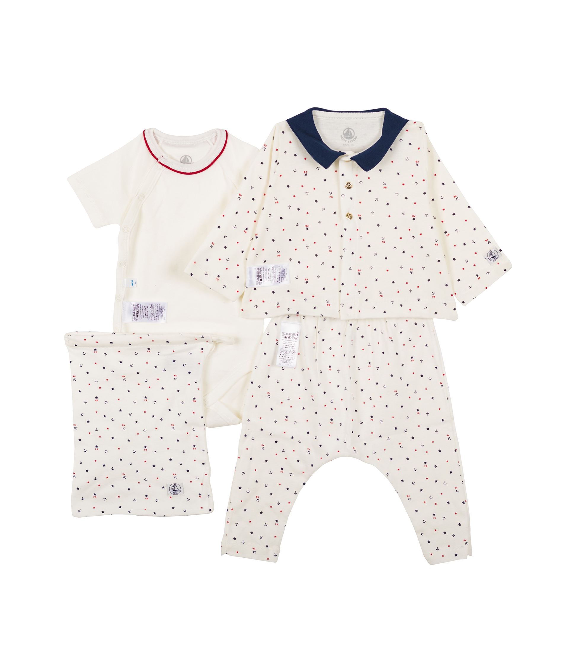 Ensemble 4 Pieces Bebe Garcon Imprime Variante 1 Cn Petit Bateau