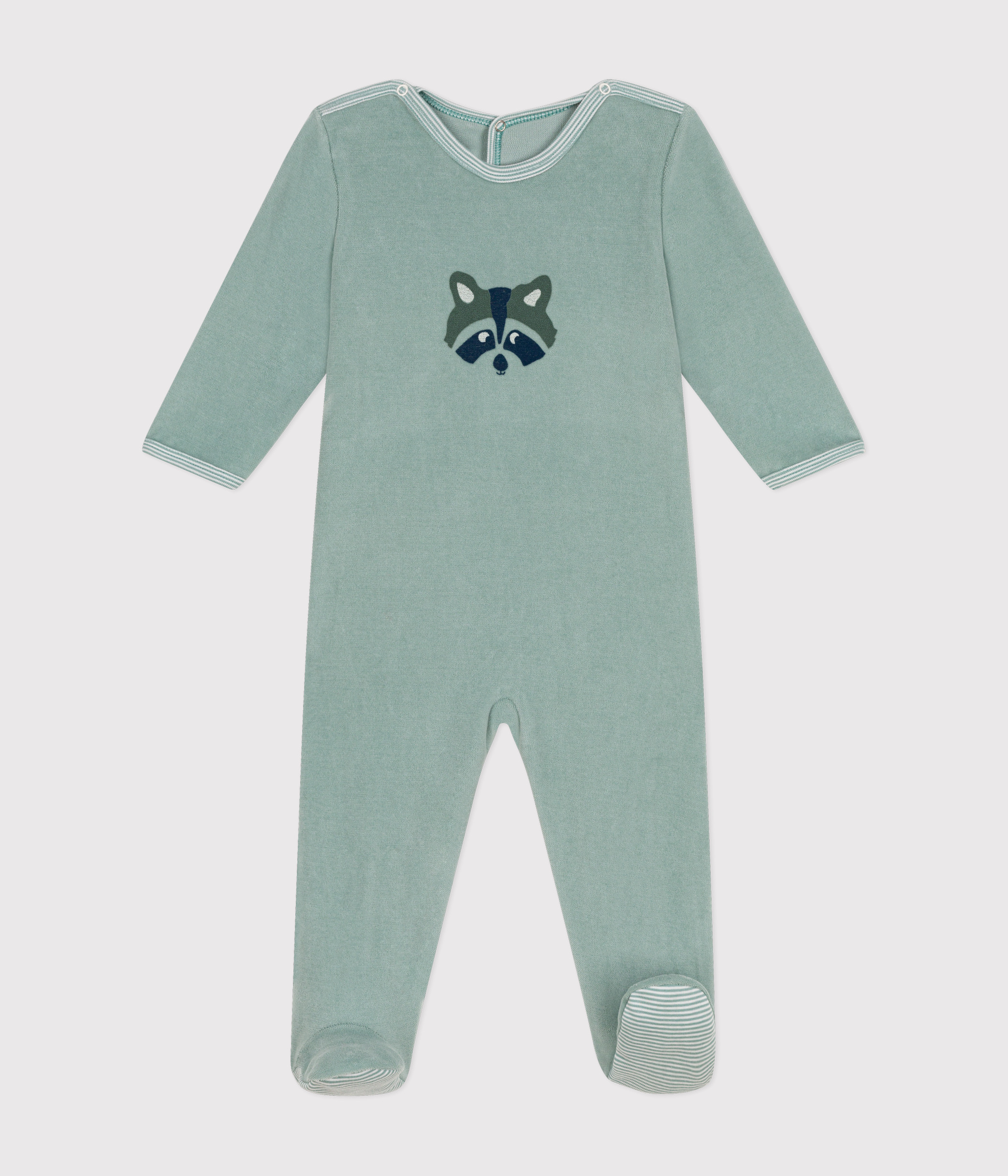 PETIT BATEAU Pyjama Velours Rayé Pas Cher