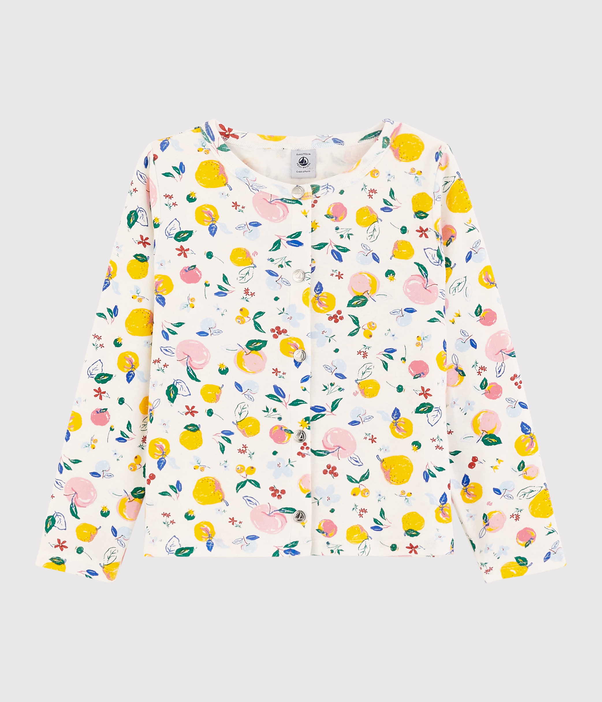 Pull Cardigan Fille 4 Ans - John Lewis Gris Col Rond, Boutons, Matières Douces (laine, Acrylique)