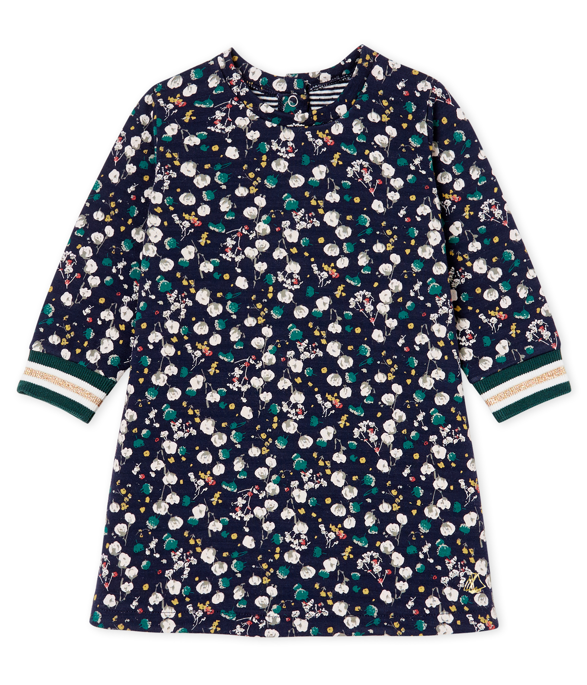 Robe manches longues bébé fille imprimée