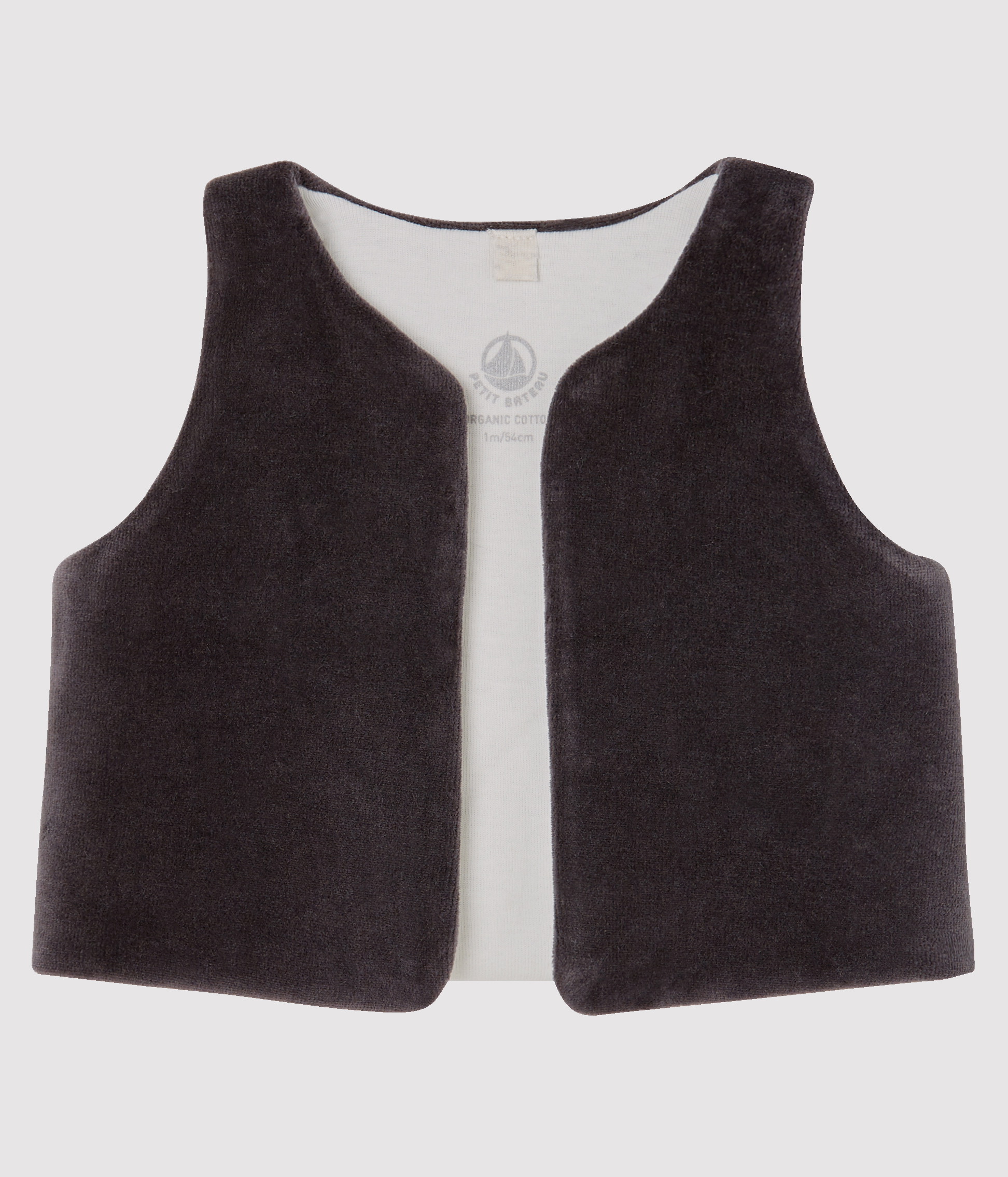Gilet sans manches bébé en velours