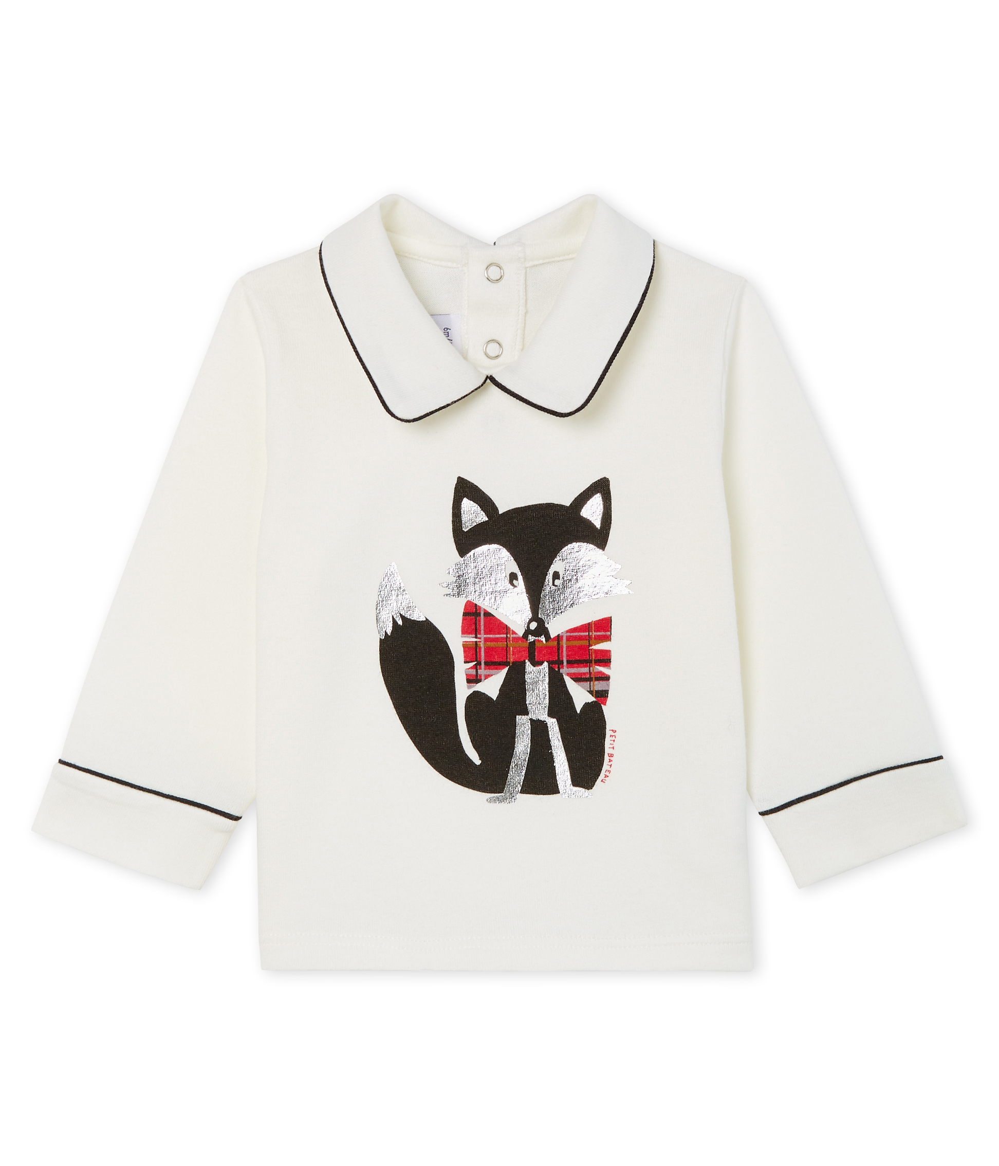 Tee shirt manches longues bébé garçon à col