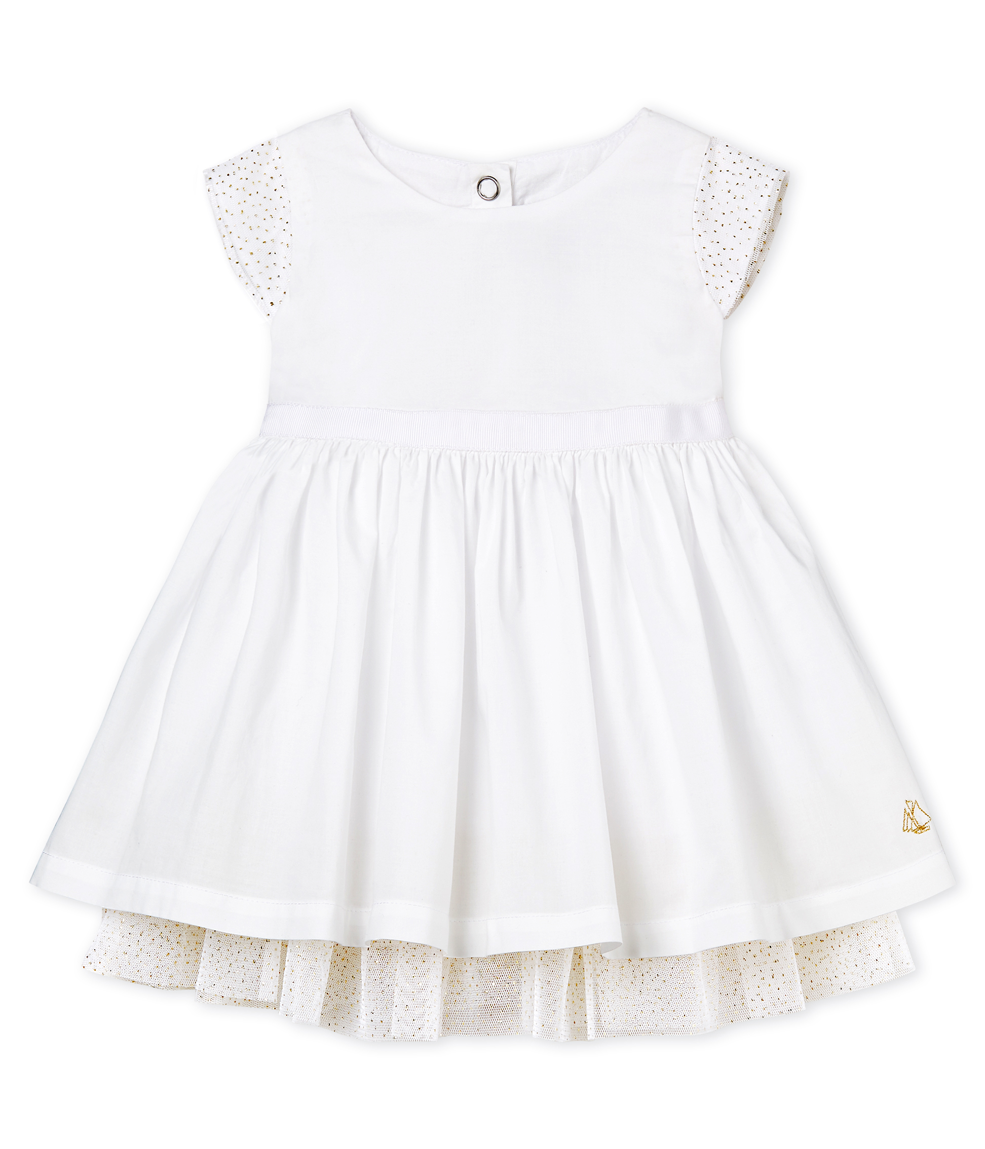 Robe manches courtes de cérémonie bébé fille