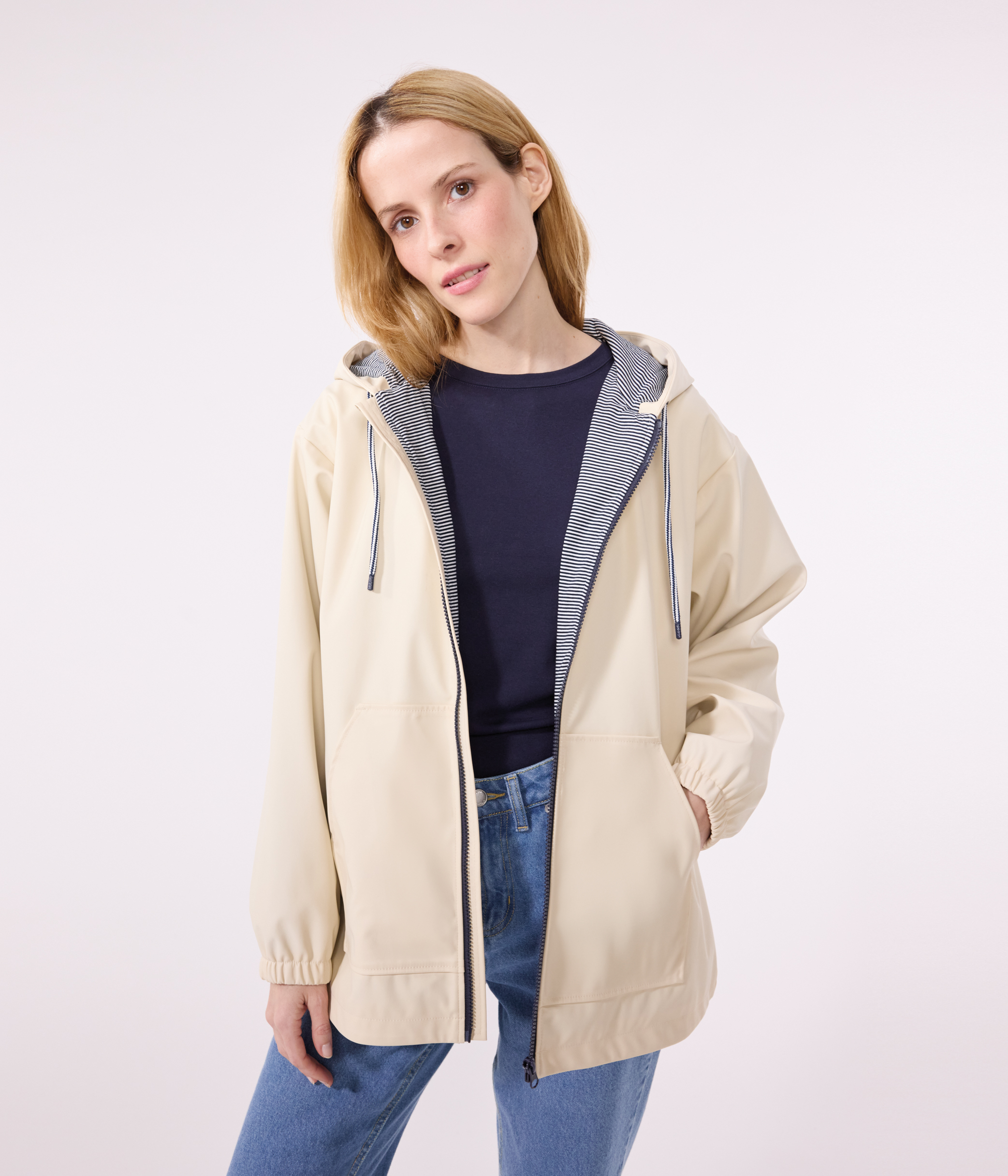 Veste Imperméable Femme Longue Avec Capuche - Parka D'hiver Chaud, Imperméable Et Polaire - Pour Extérieur