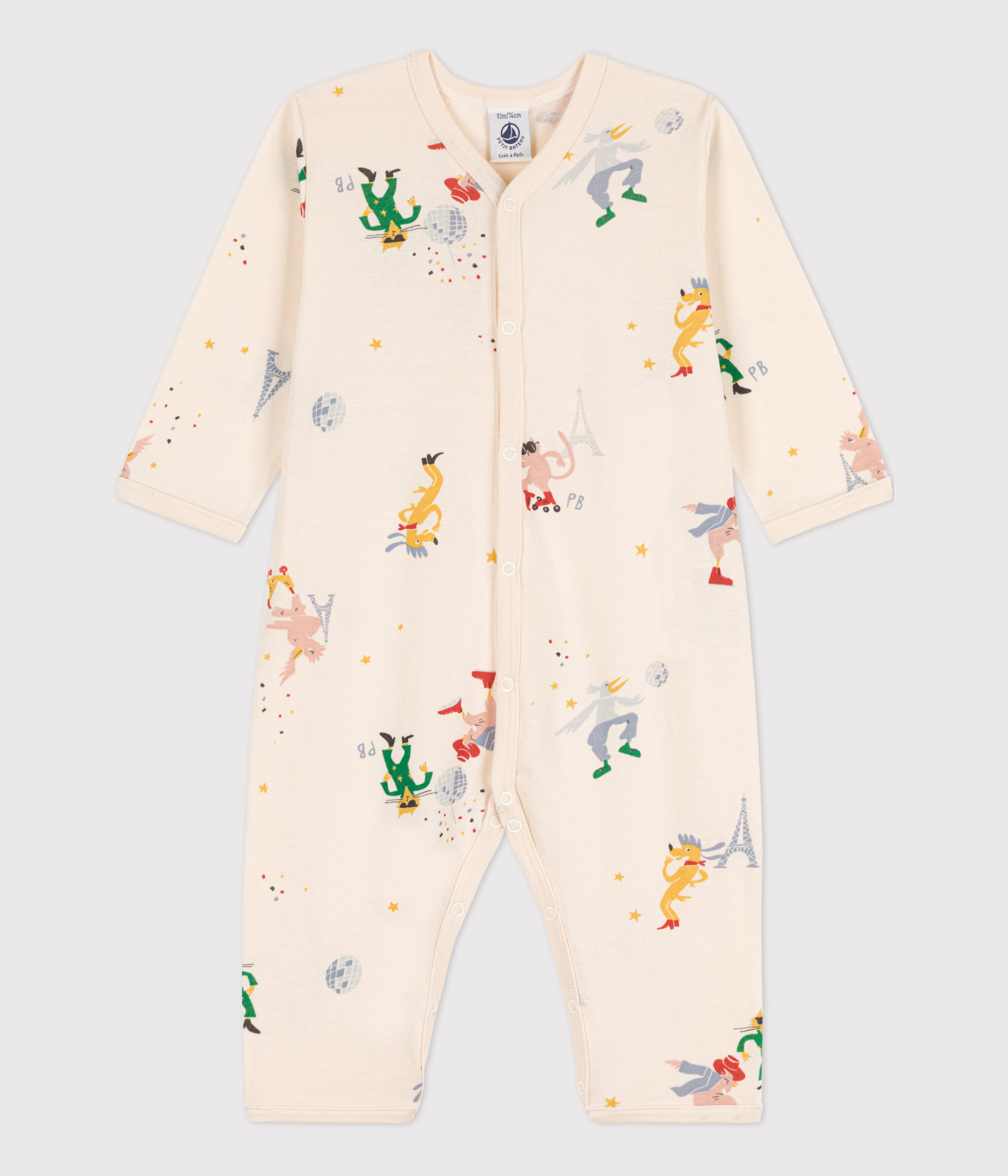 Pyjama Bébé Petit Bateau Sans Pieds - Coton Doux - Motifs Paris - Taille Mixte - Pour Un Sommeil Confortable