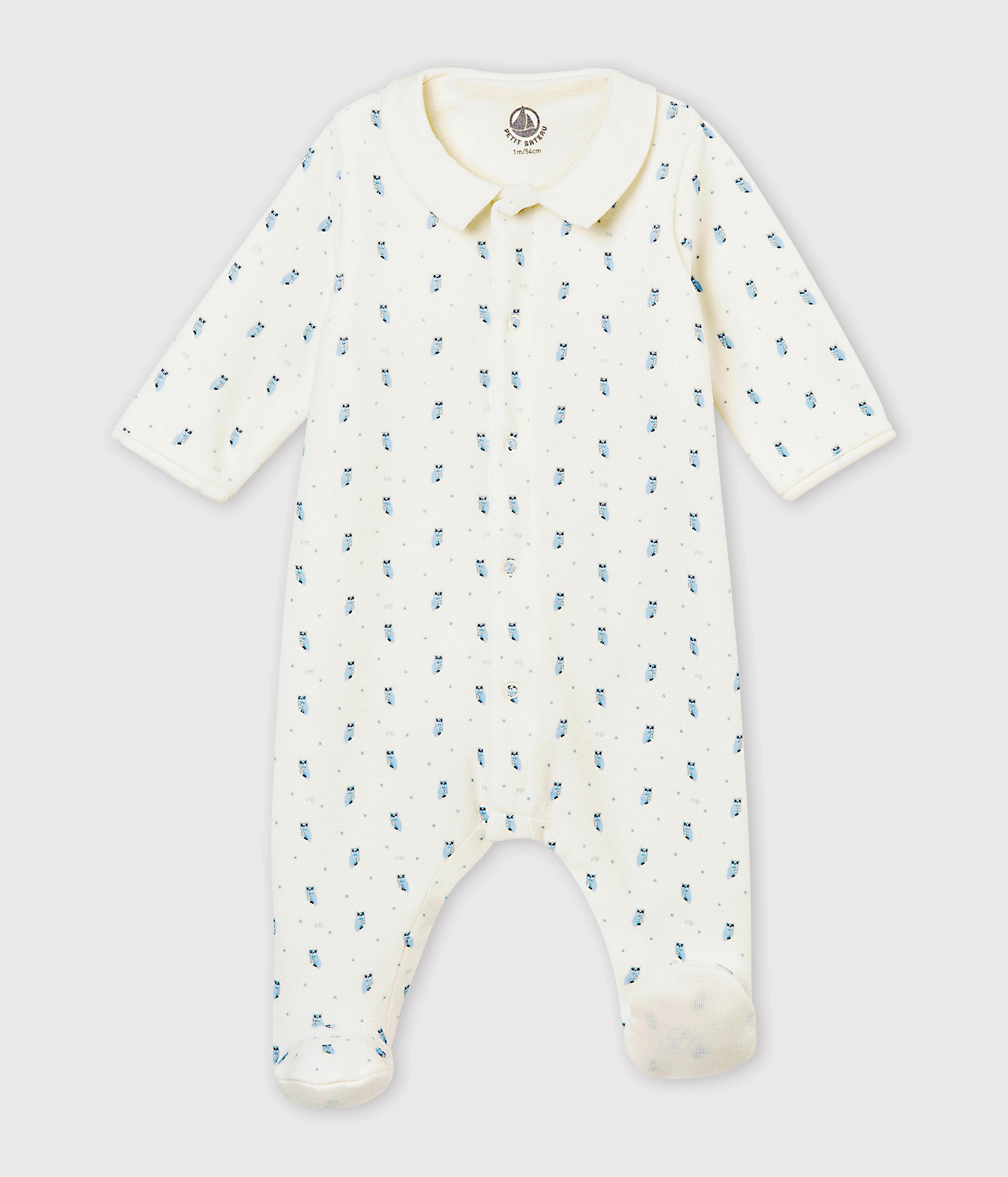 Bodyjama Bebe Garcon En Velours De Coton Imprime Marshmallow Multico Petit Bateau