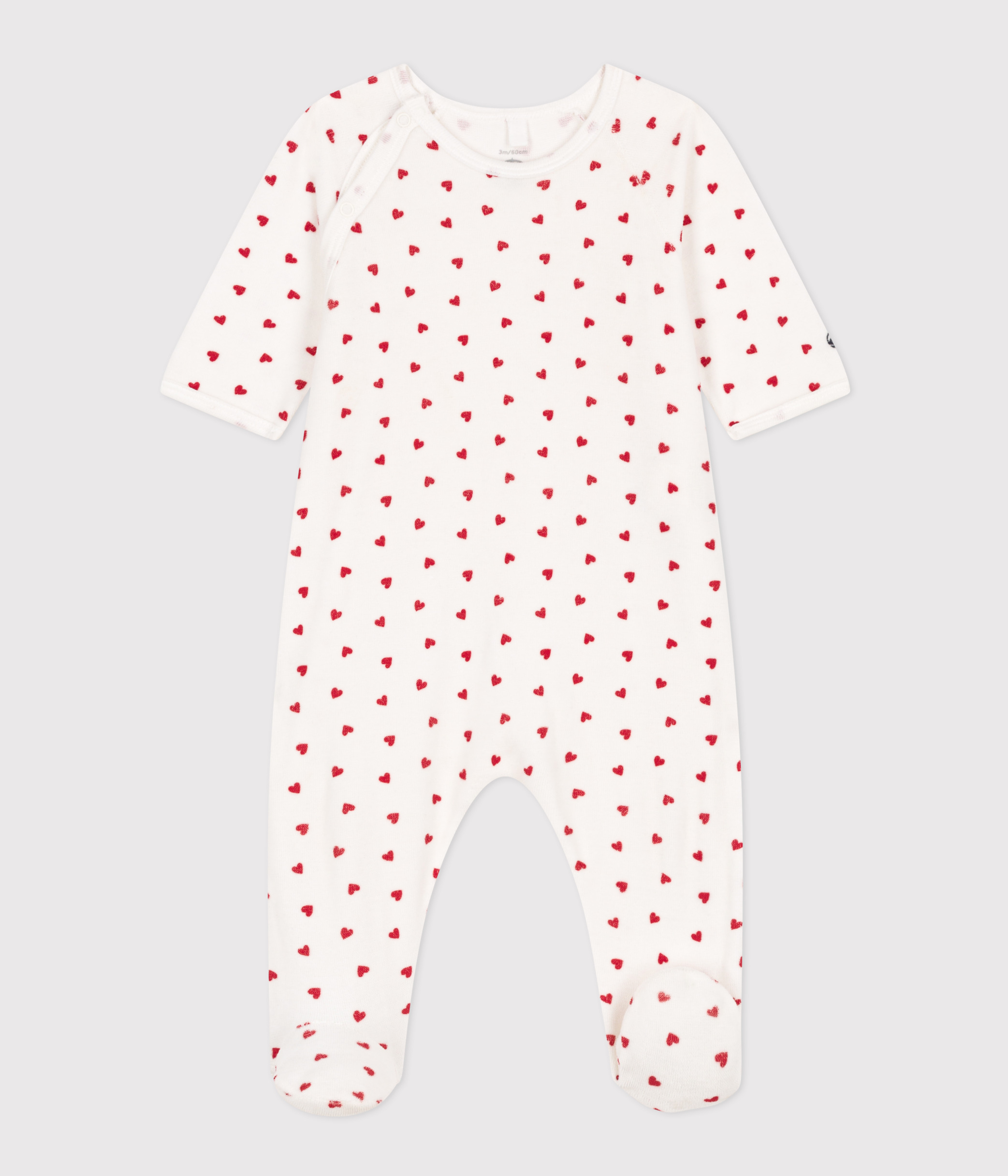 Pyjama à cœurs rouges bébé MARSHMALLOW/TERKUIT