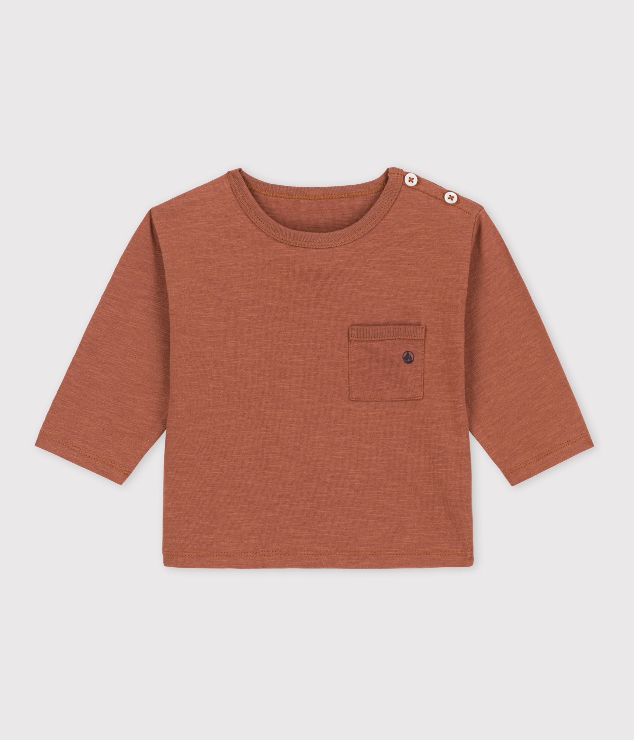 Petit Bateau Tee-Shirt Manches Longues Bébé Garçon - Imprimé Biquette - Coton Bio